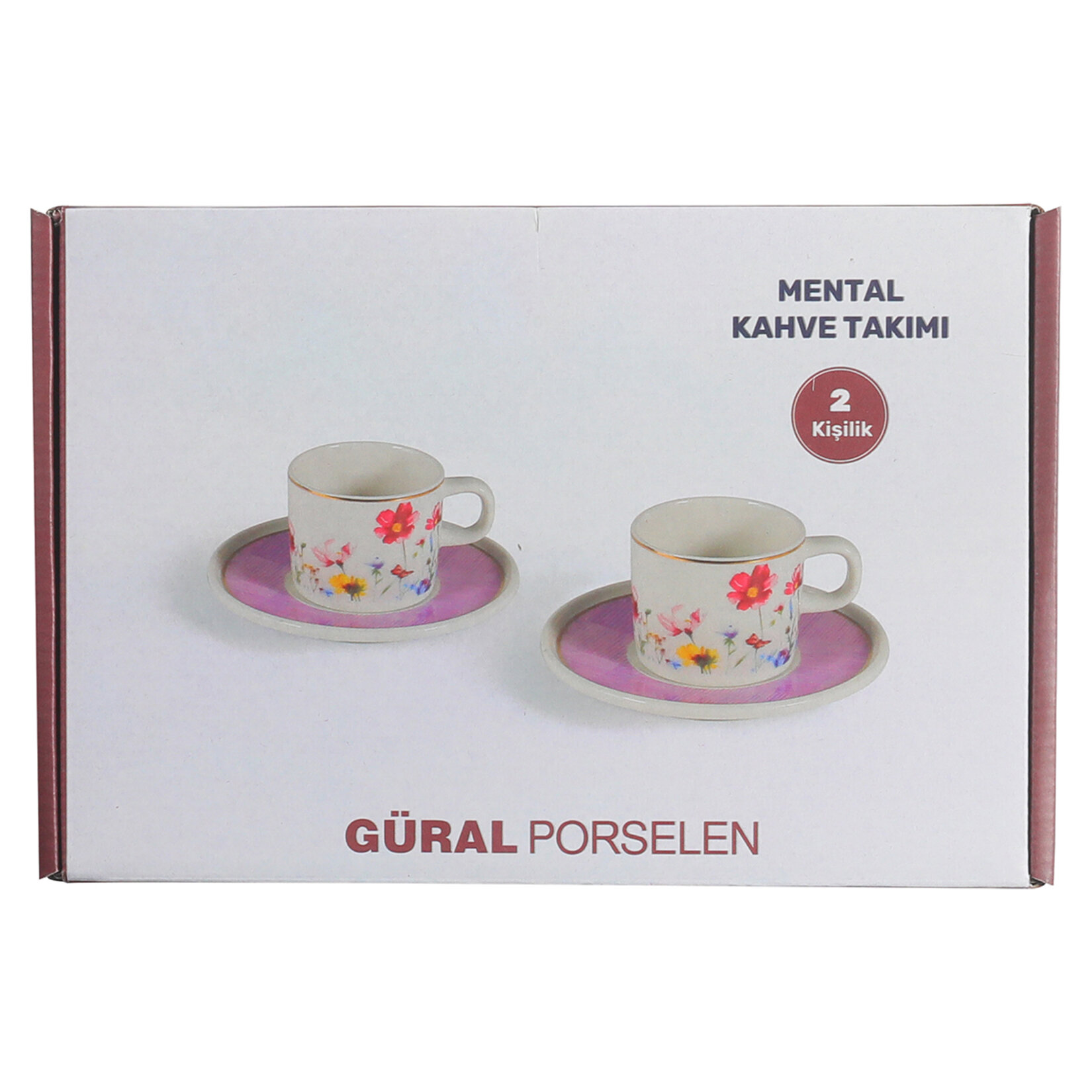 Güral Porselen 2 Kişilik Mental Kahve Takımı 4 Parça