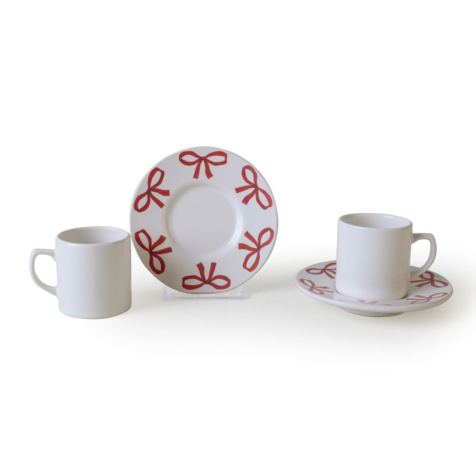 Keramika Fiyonk Dekor Türk Kahvesi Fincanı 4 Parça