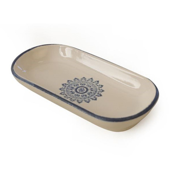 Keramika Dc Mavi Dekor Kayık Tabak 16 Cm