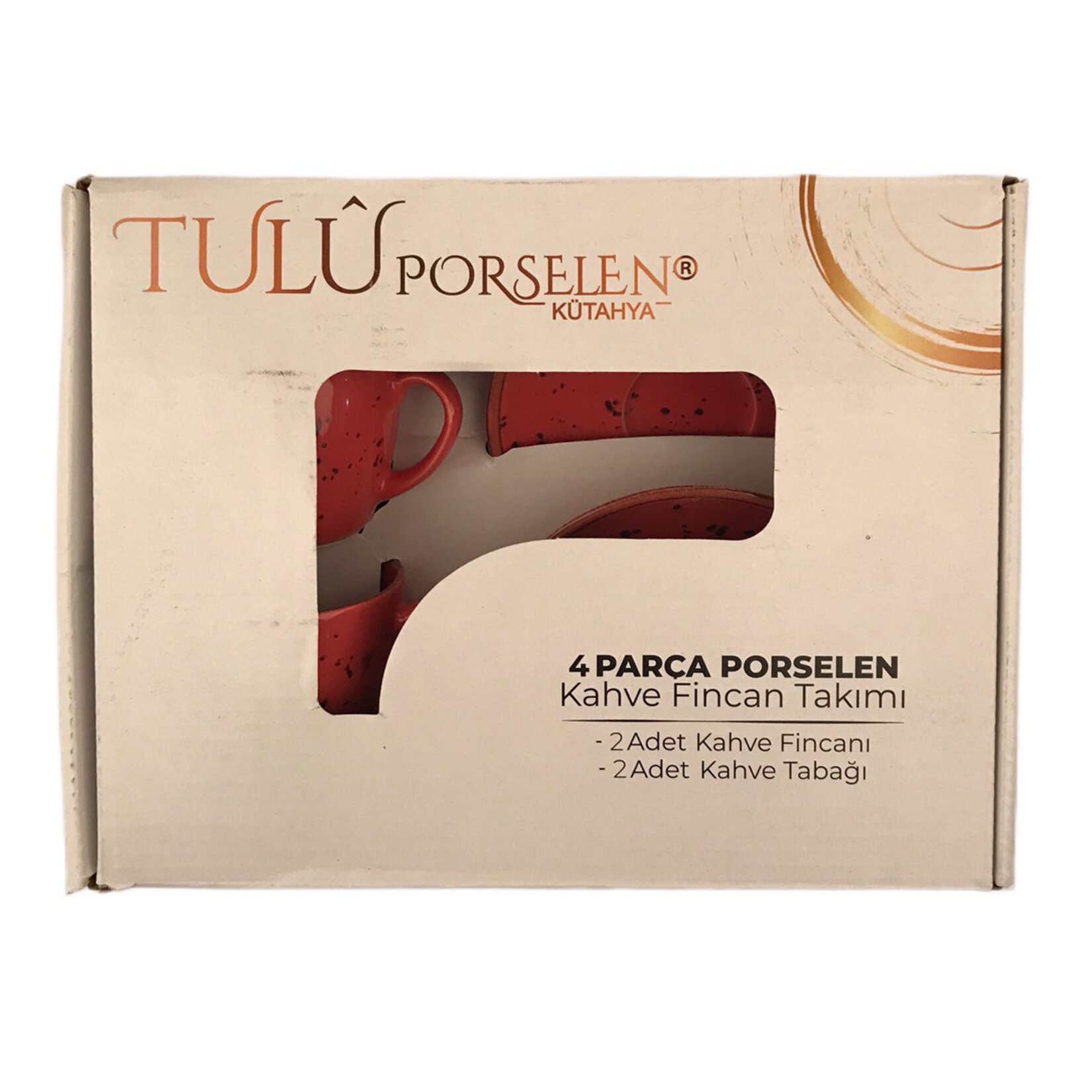 Tulu Yegane Luna 02 İki Kişilik Çay Fincan Seti Db