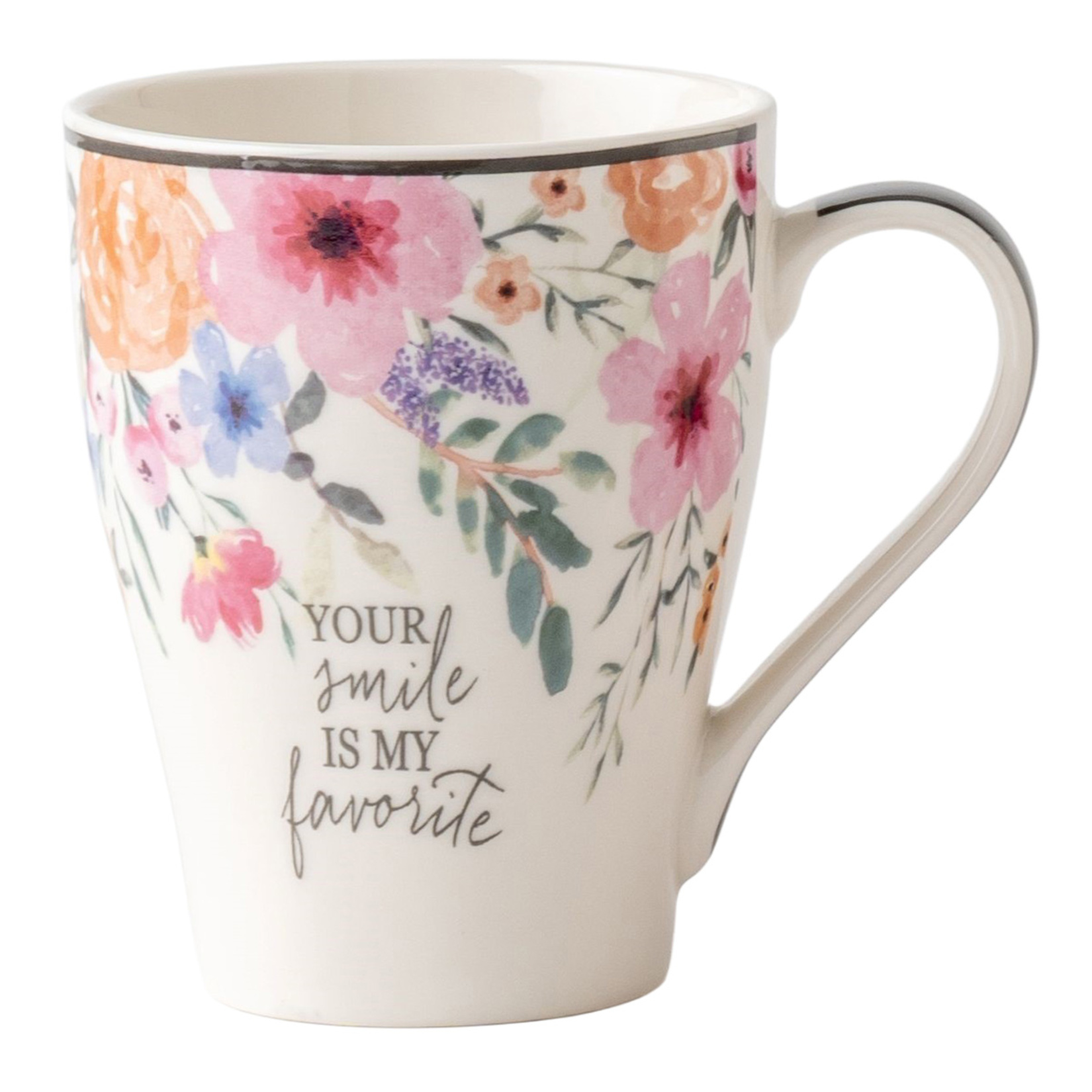 Touch Me New Bone Çiçeksi Motto Kupa 350 Ml - Görsel 4