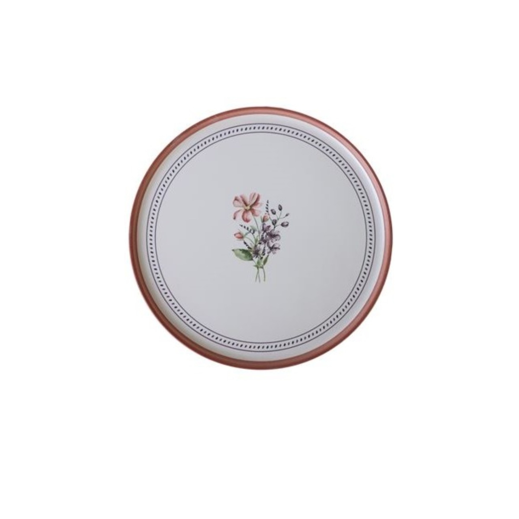 Keramika Çiçek Motto Pasta Tabak 22 Cm - Görsel 2