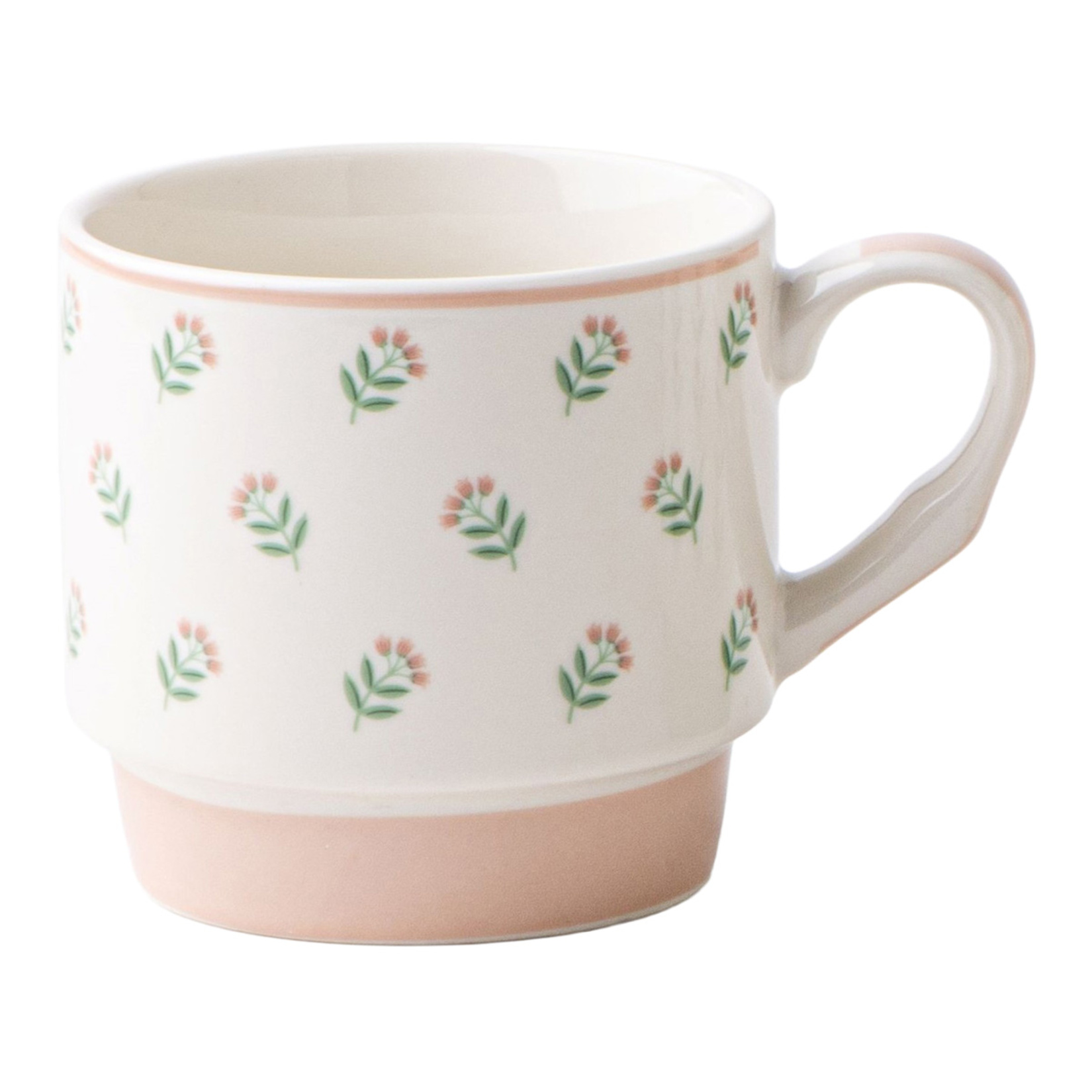 Touch Me New Bone Mini Floral Kupa 300 Ml - Görsel 1