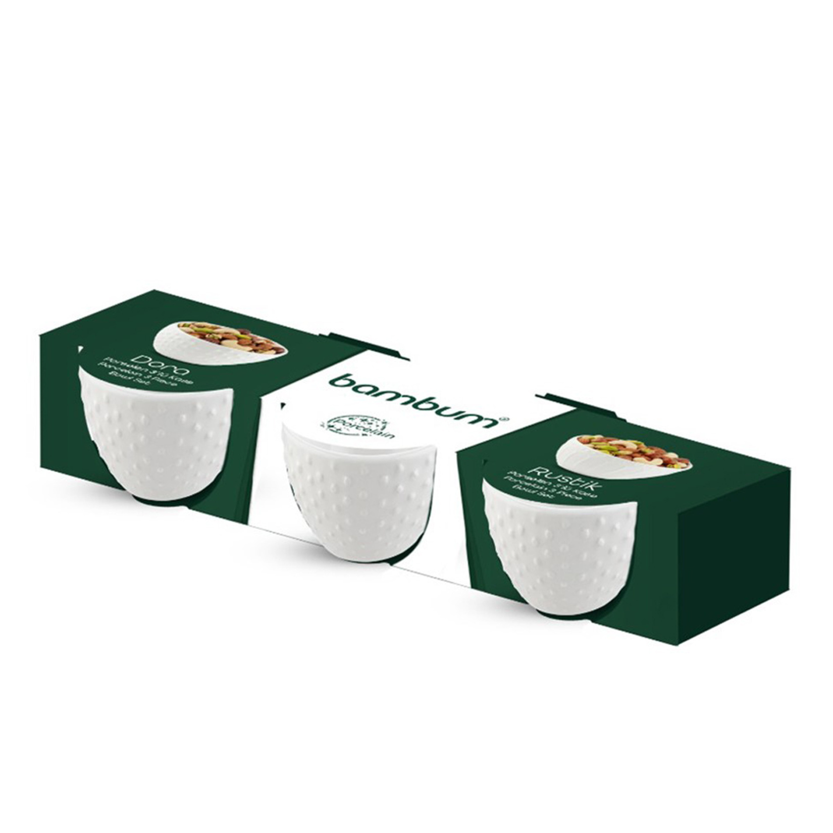 Bambum Porselen Kase 10 Cm 3'lü - Görsel 1