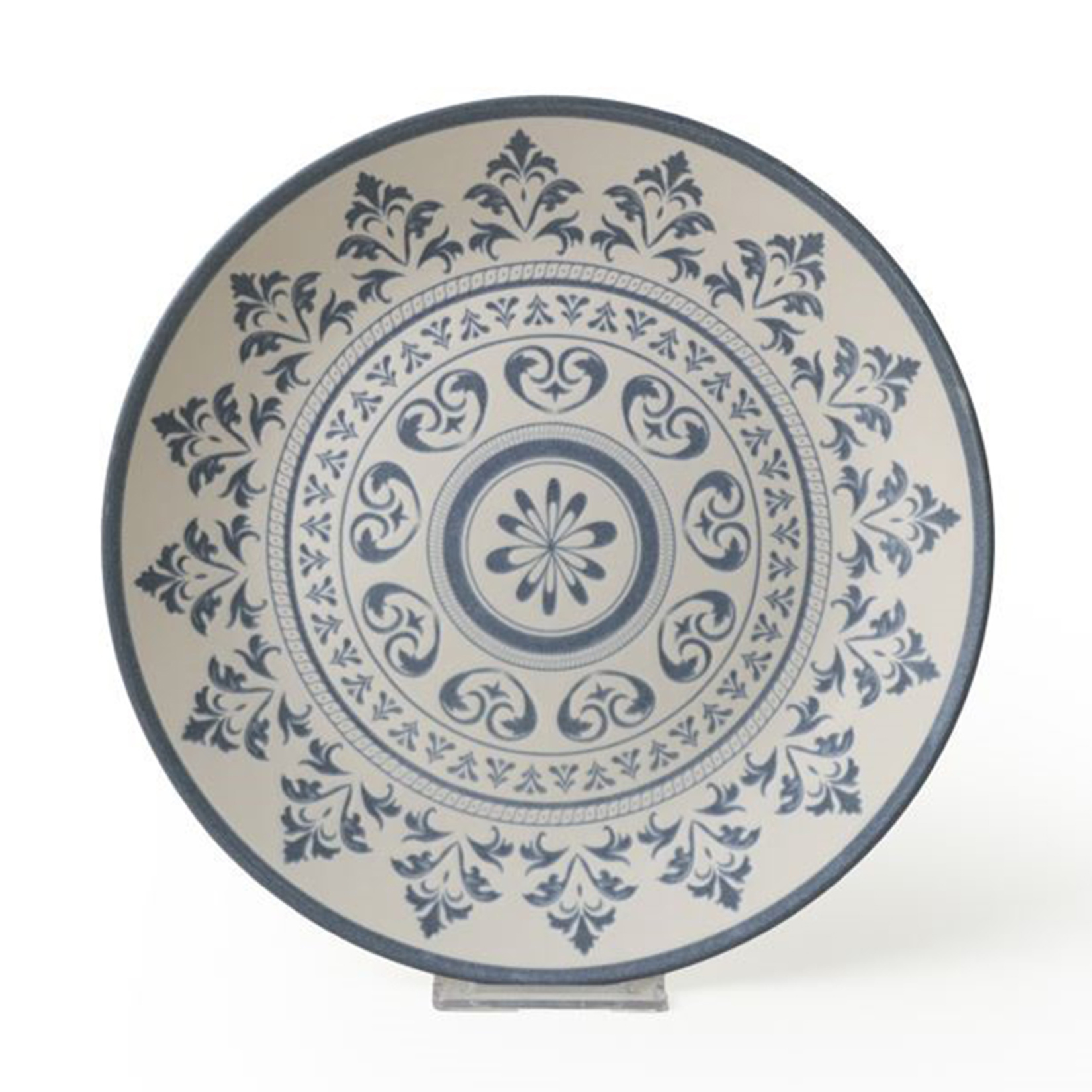 Keramika Dc Mavi Dekor Servis Tabak 25 Cm