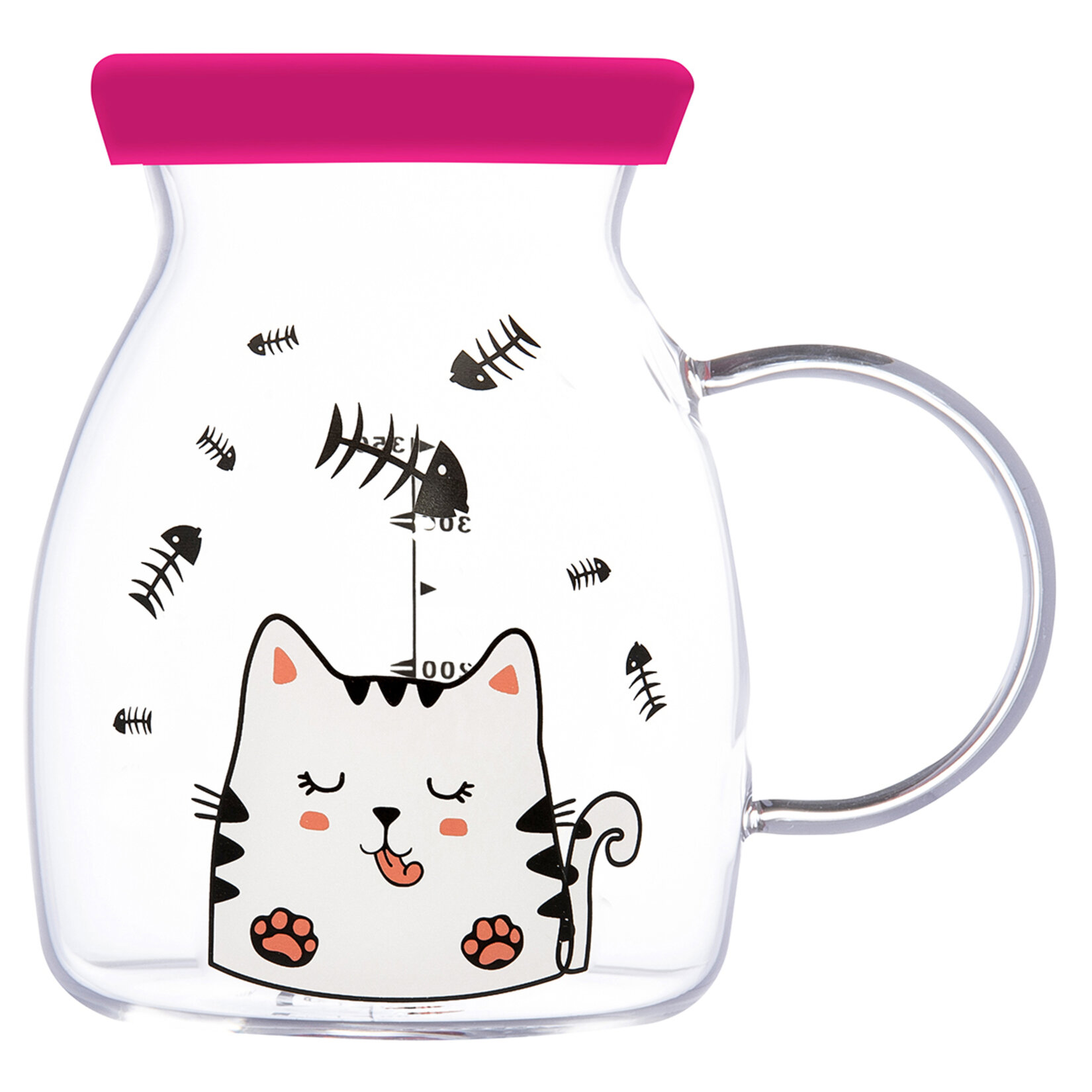 Touch Me Silikon Kapaklı Çocuk Cam Kupa - Görsel 2