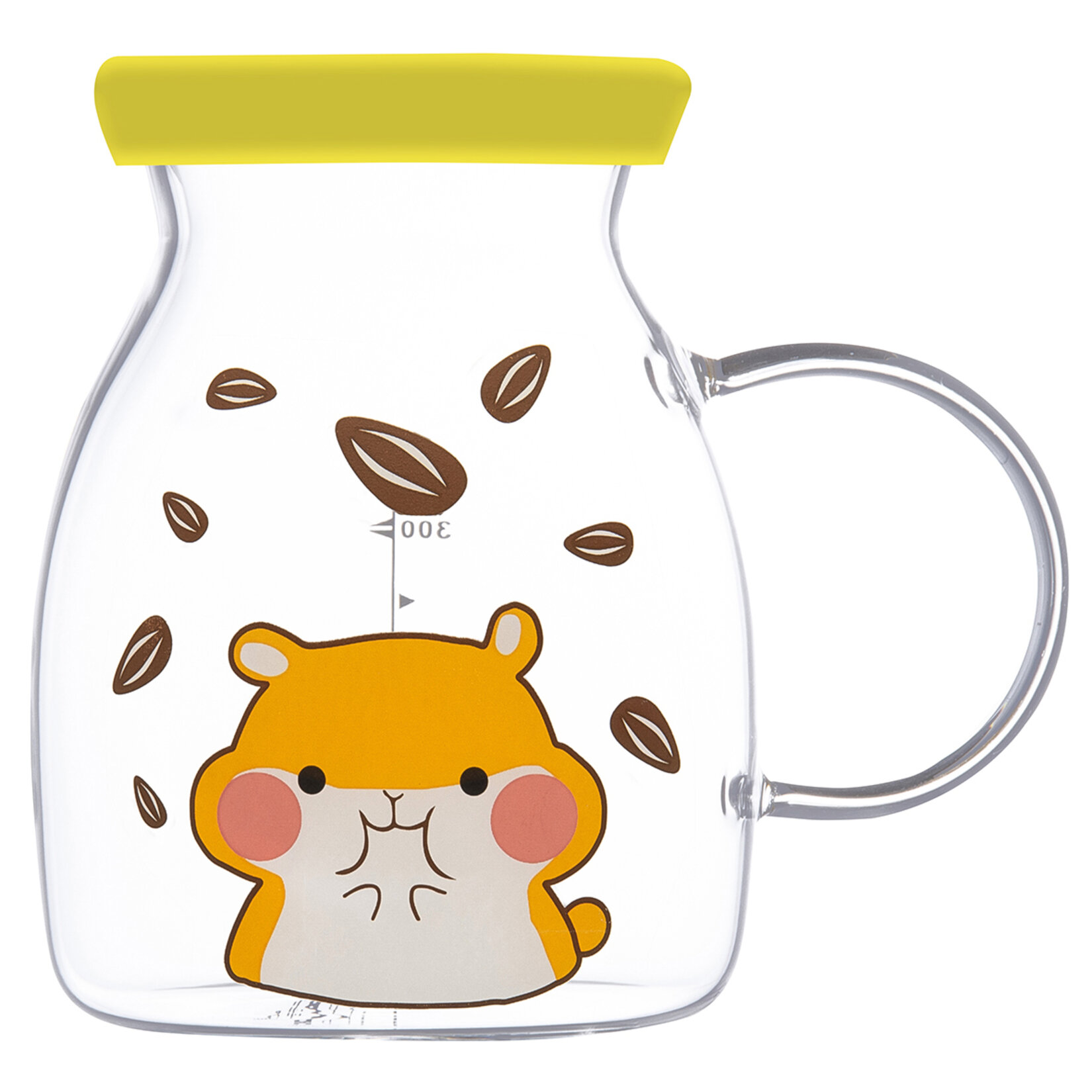 Touch Me Silikon Kapaklı Çocuk Cam Kupa - Görsel 3