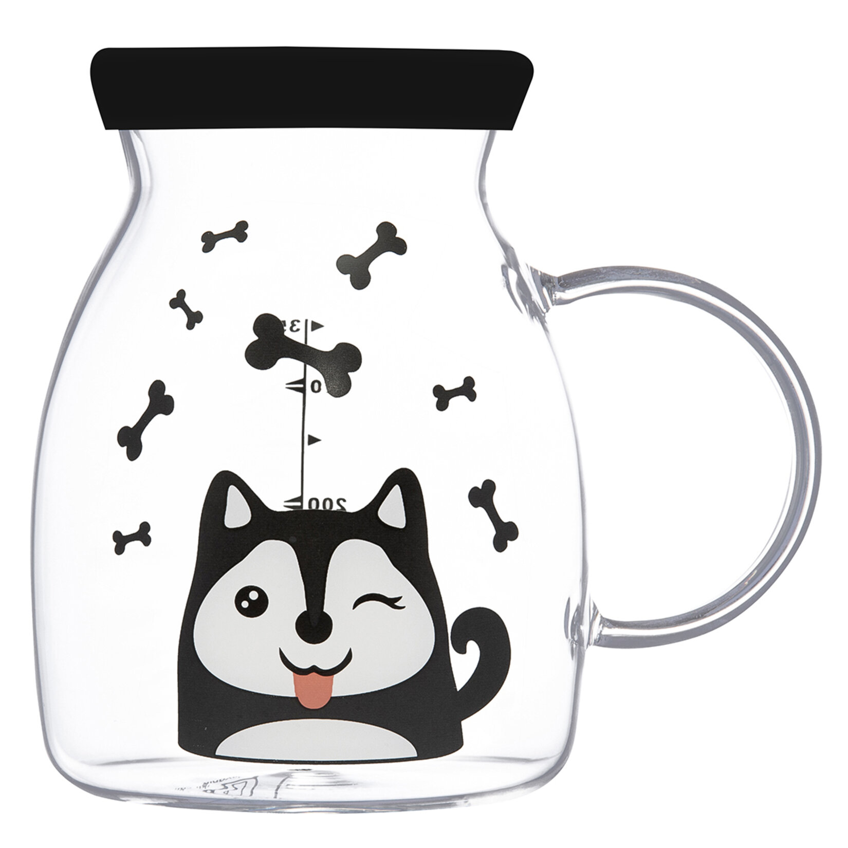 Touch Me Silikon Kapaklı Çocuk Cam Kupa - Görsel 4