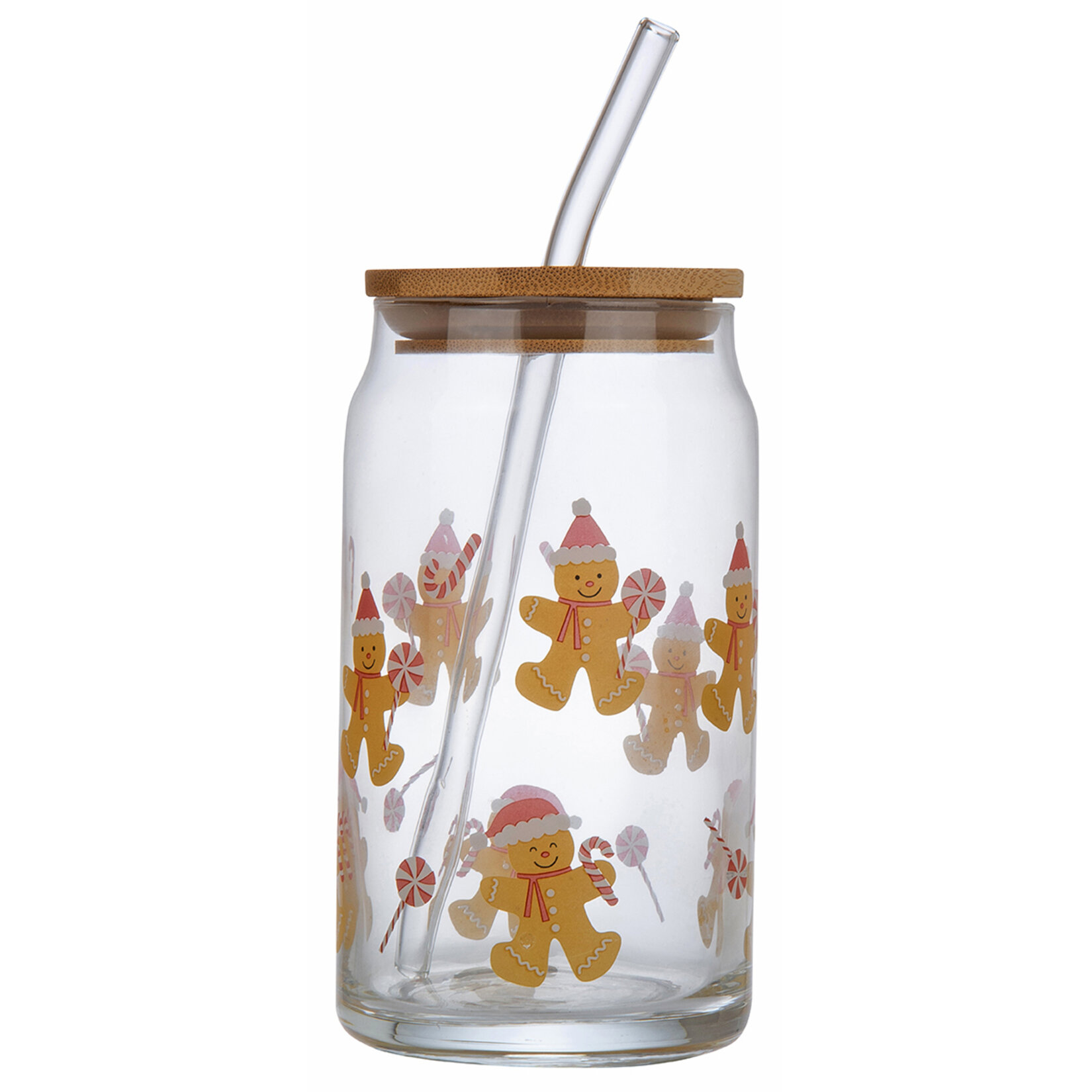 Touch Me Pipetli Bambu Kapaklı Bardak 460 Ml - Görsel 1