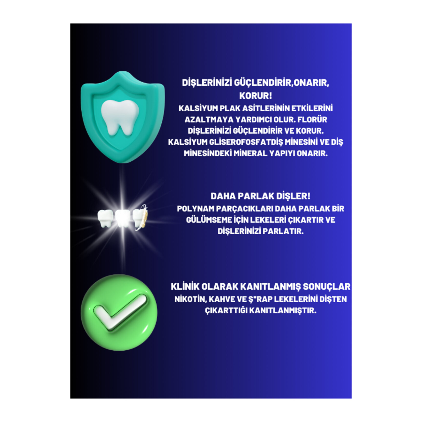 Clınomyn Temizle Parlat Jel Diş Macunu 75 Ml - Görsel 4