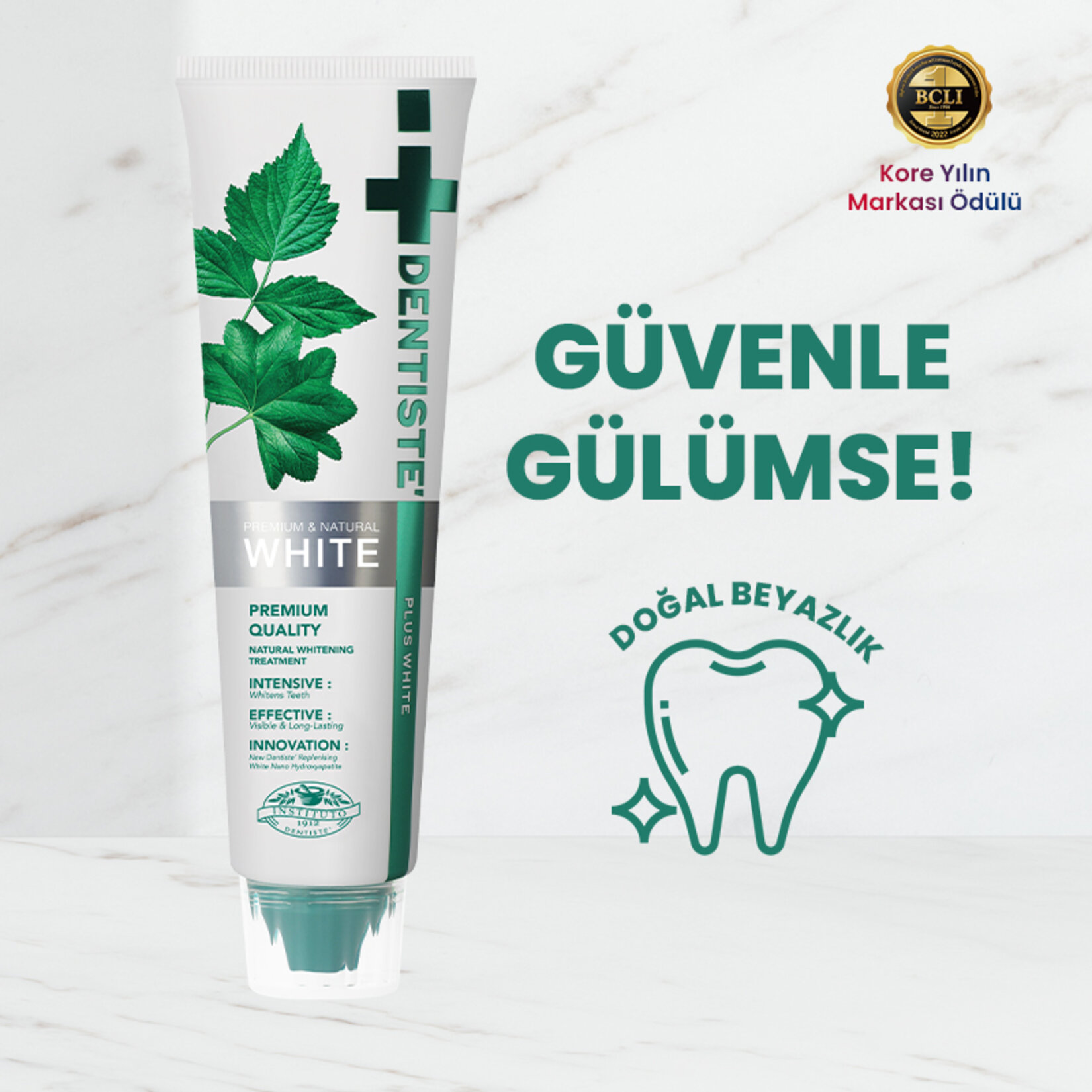 Dentıste Premıum Doğal Beyazlık Diş Macunu 100G - Görsel 2