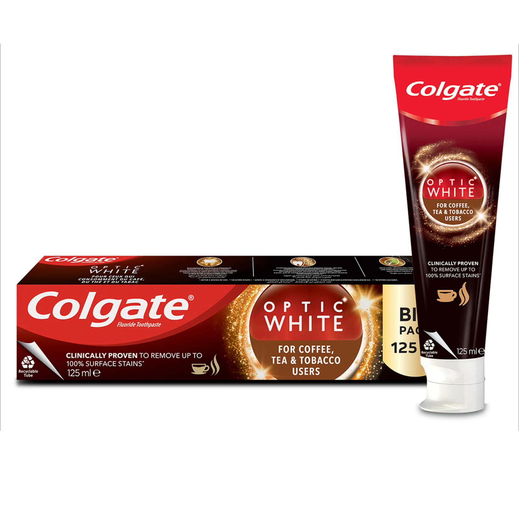 Colgate Optic White Kahve & Çay & Tütün Diş Macunu 125Ml - Görsel 1