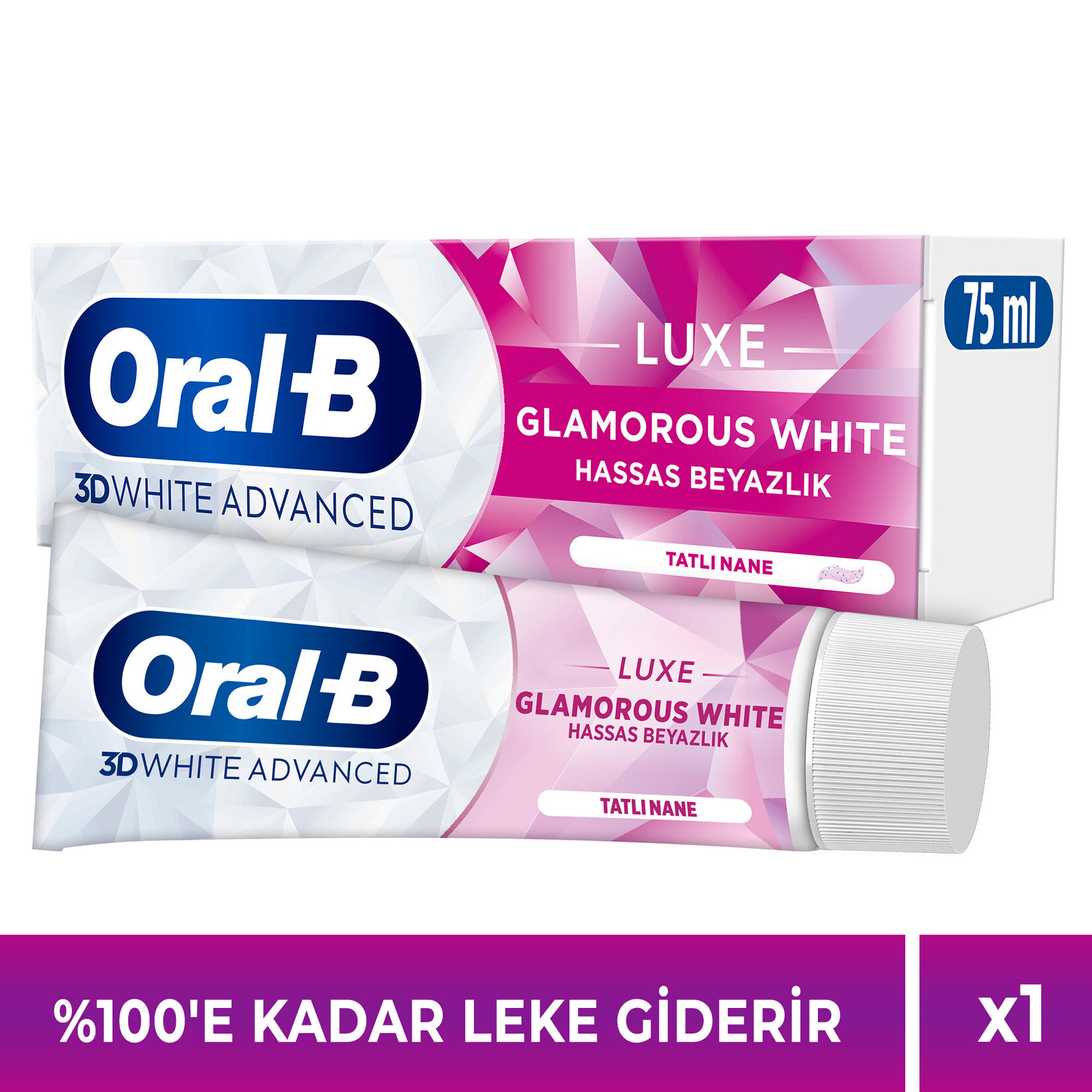 Oral-B Pro 3D White Advanced Luxe Glamorous White 75 Ml - Görsel 2