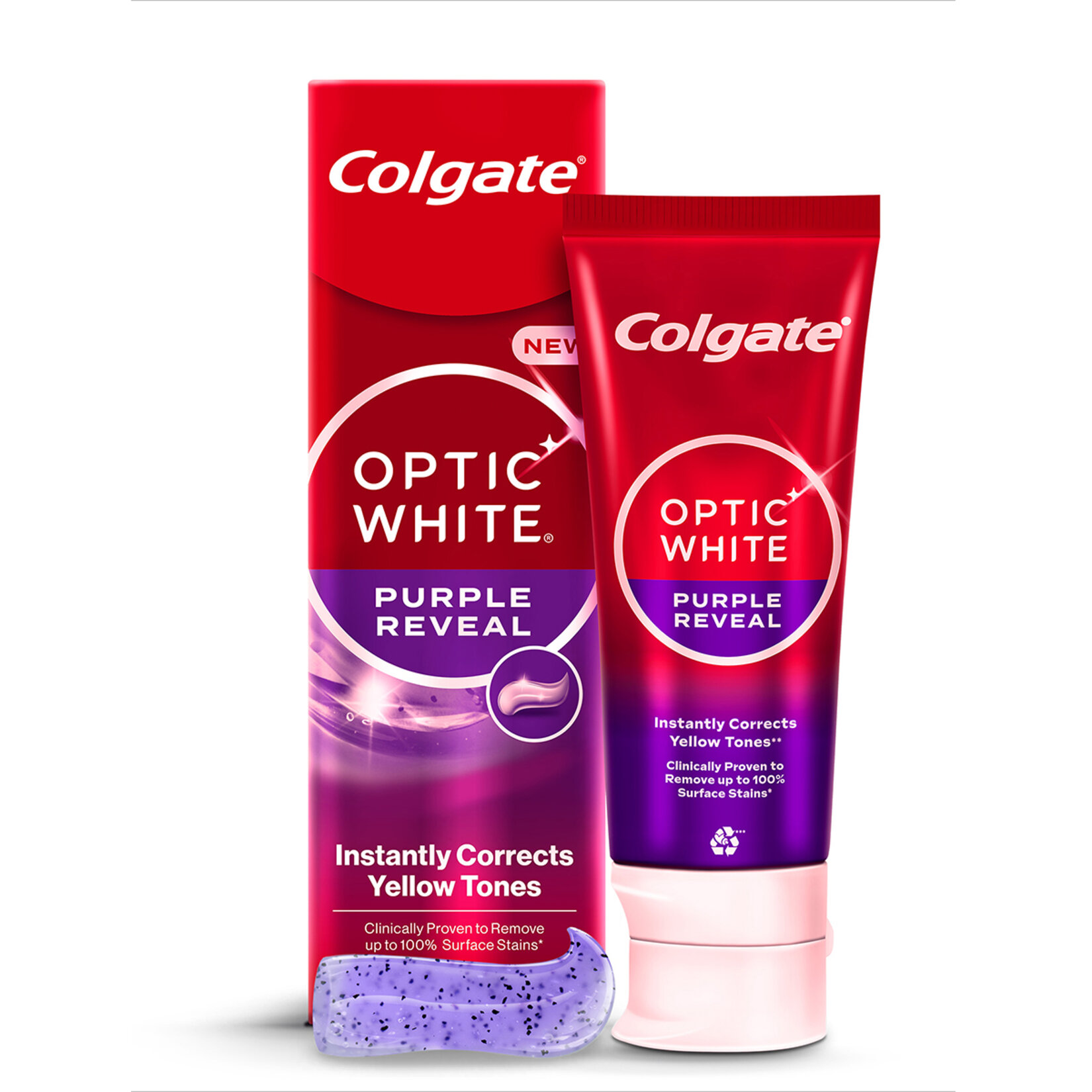 Colgate Optic White Purple Reveal Beyazlatıcı Diş Macunu 75 Ml - Görsel 1