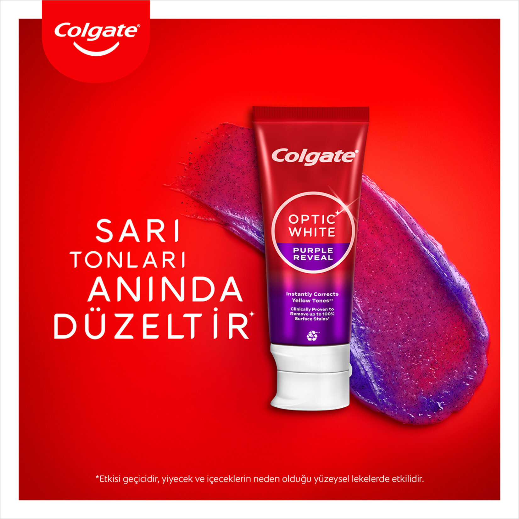 Colgate Optic White Purple Reveal Beyazlatıcı Diş Macunu 75 Ml - Görsel 5