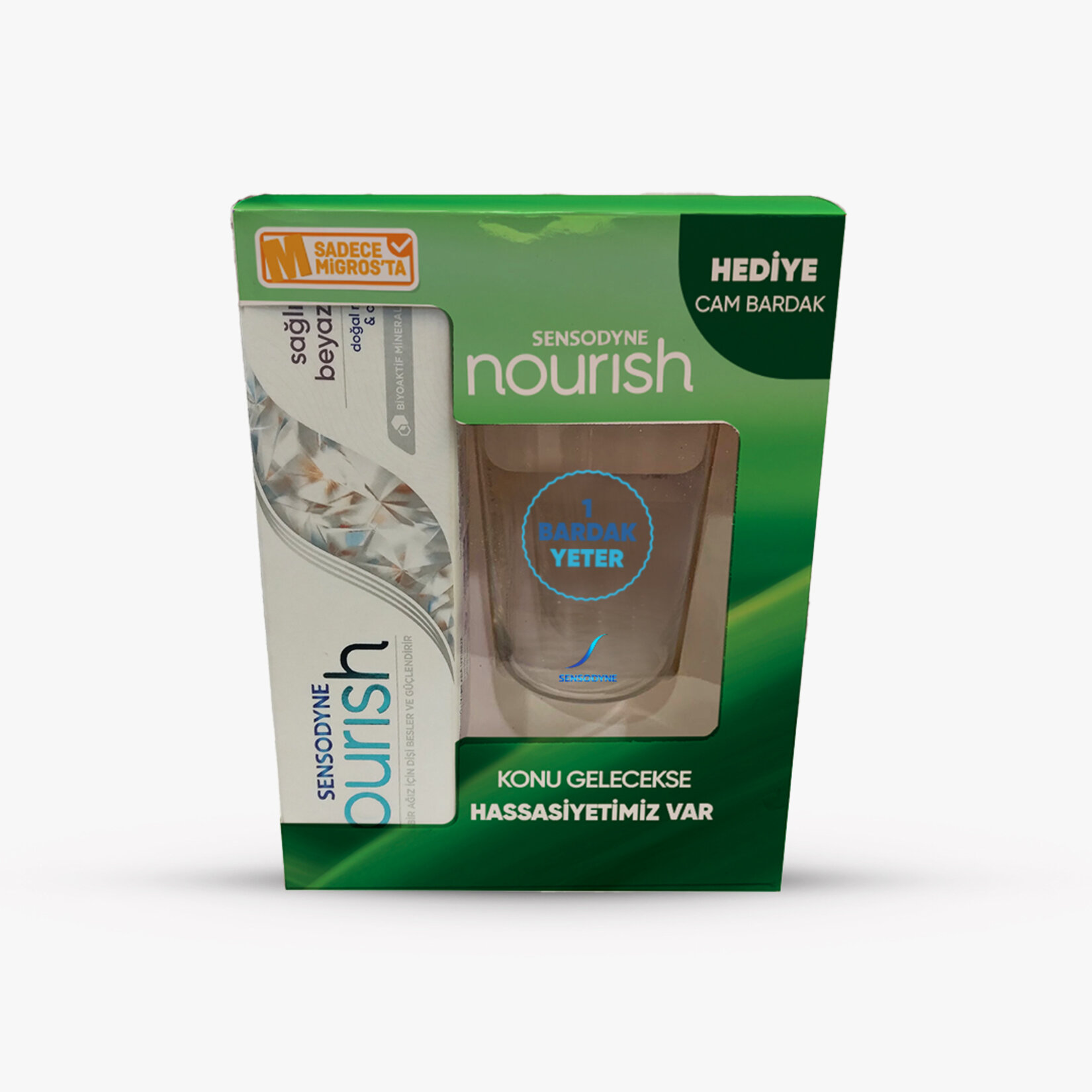Sensodyne Nourısh Sağlıklı Beyazlık 75Ml Bardak Hediyeli - Görsel 1