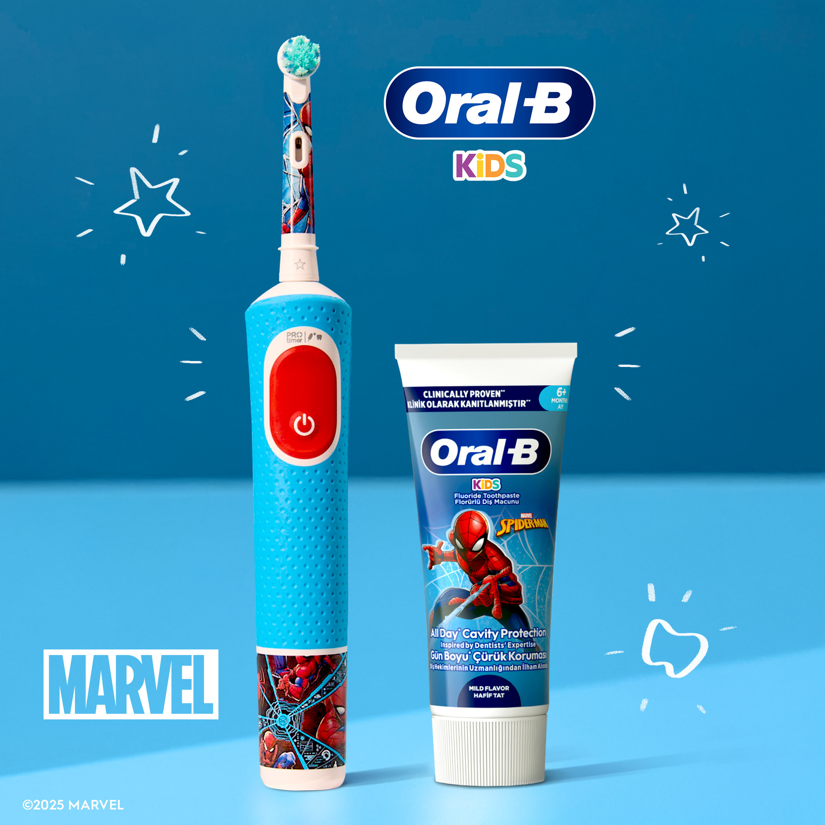 Oral-B Çocuk Diş Macunu (0-6) Spiderman 60 Ml - Görsel 7