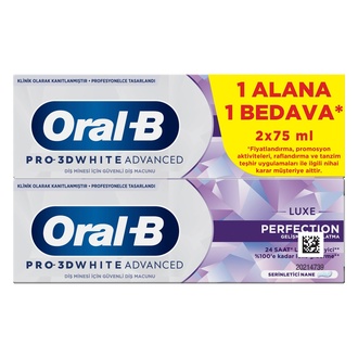 Oral-B Pro-3DW Advenced Luxe Perfection Diş Macunu 2x75 Ml