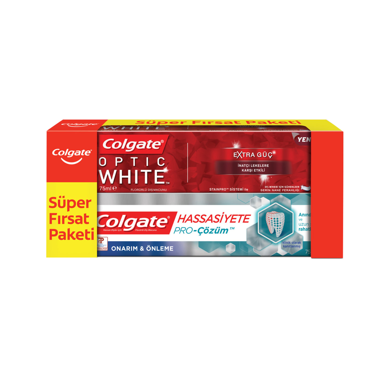 Colgate D.Macunu Optıc Ext.Güç 75Ml+Hassa.Çöz.75Ml