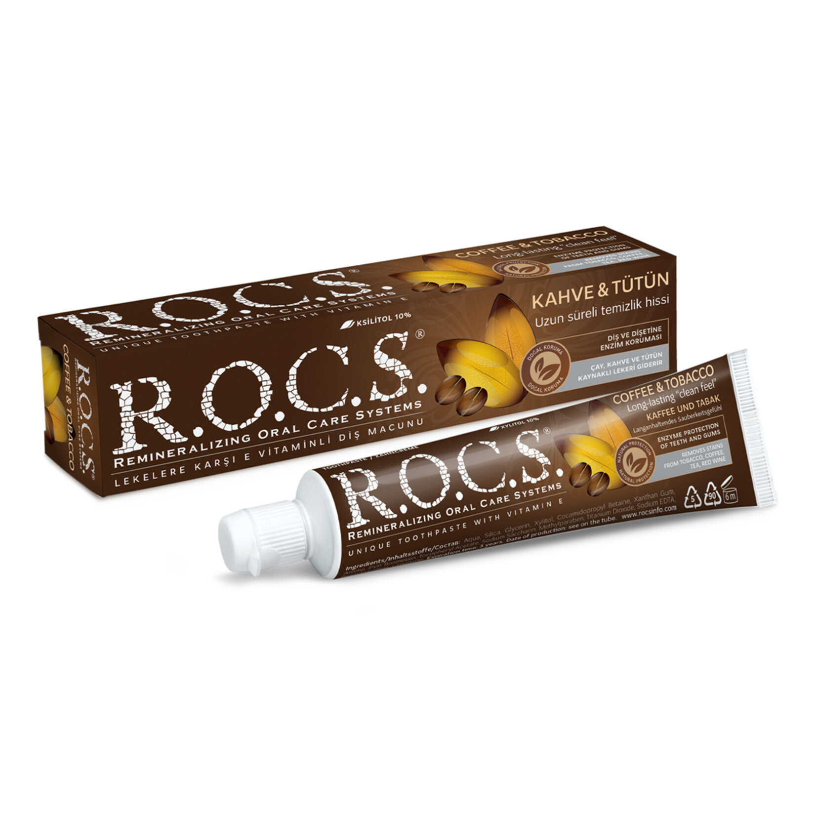 Rocs Kahve Tütün Lekelere Karşı Diş Macunu 60 Ml / 74 G