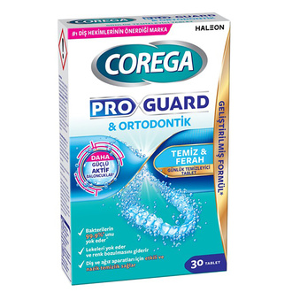 Corega Proguard & Ortodontik Temizleyici Tablet 30 adet
