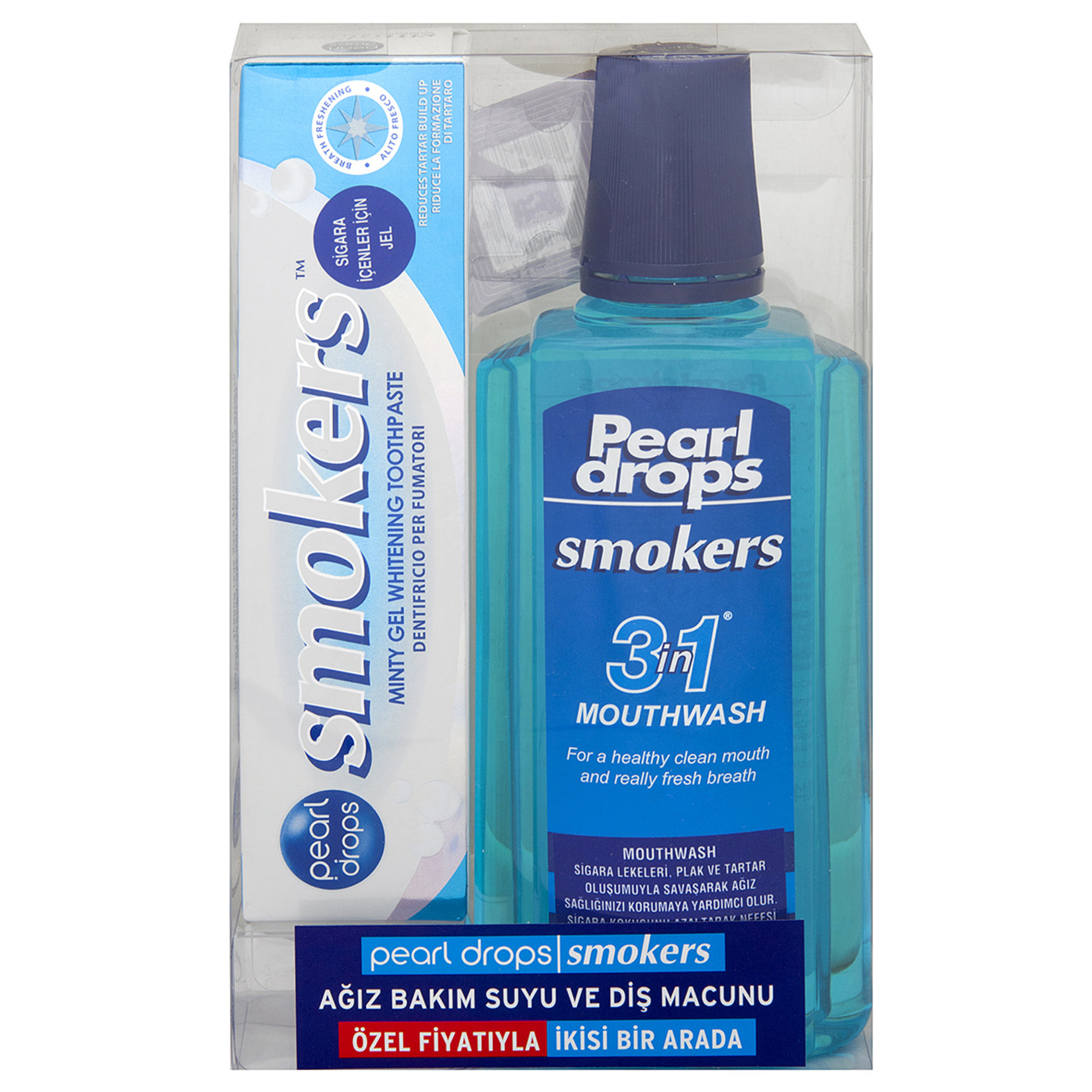 Pearly Drops Smok.Diş Macunu 75Ml+Ağız Suyu 400Ml