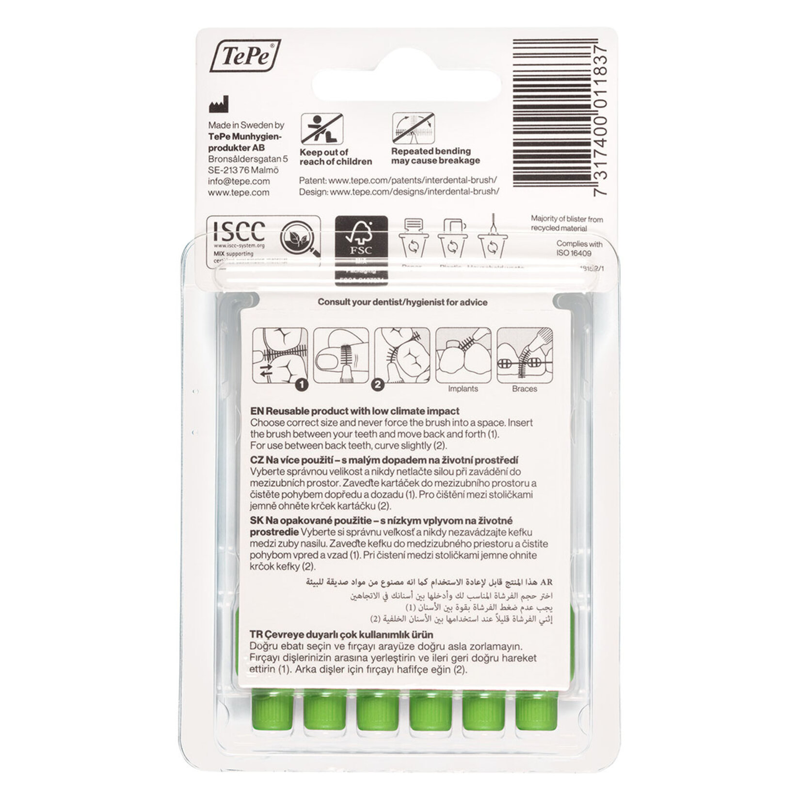 Tepe Blıster Arayüz Fırçası 0.8 Mm - Yeşil 6Lı - Görsel 2