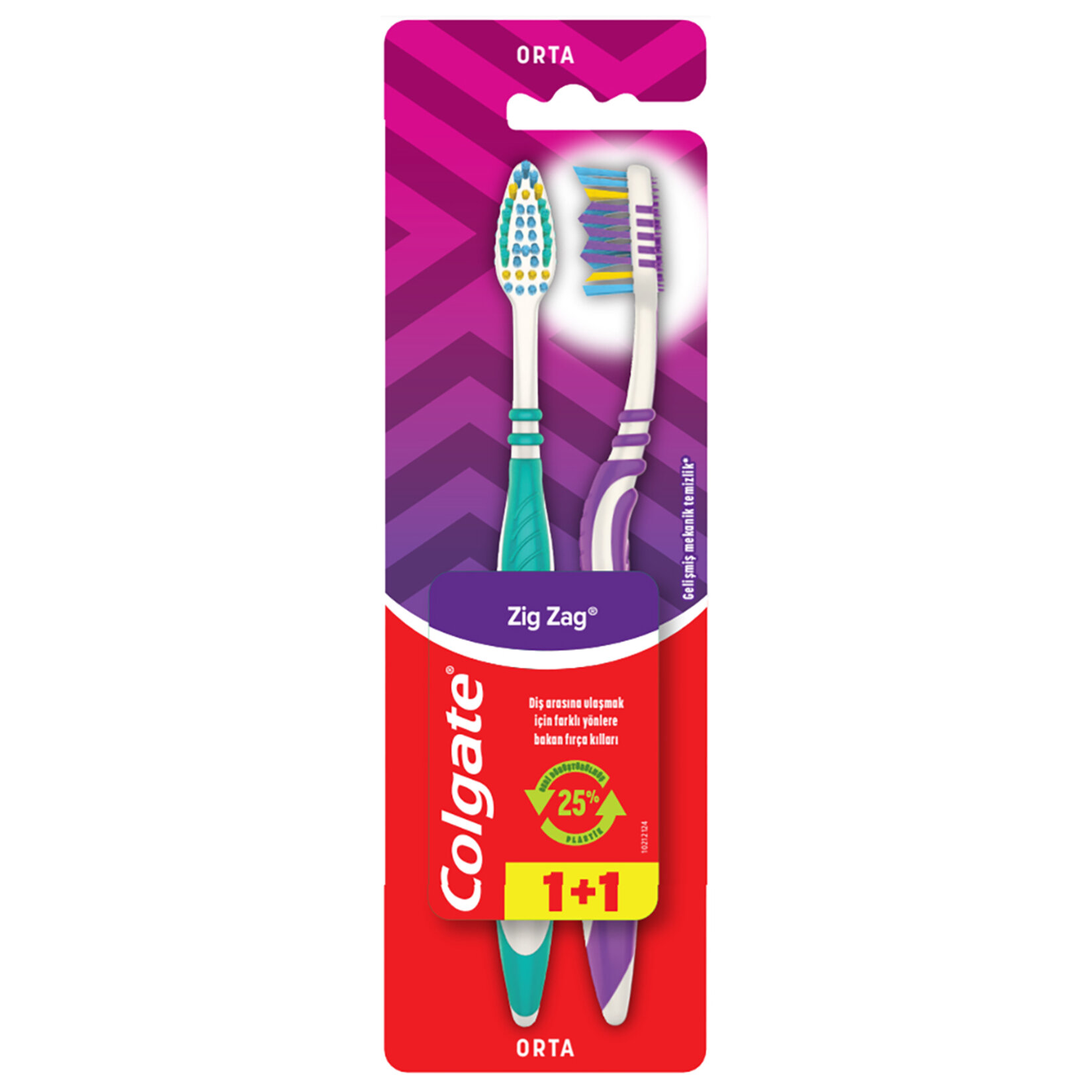 Colgate Zigzag Orta Diş Fırçası 1 + 1
