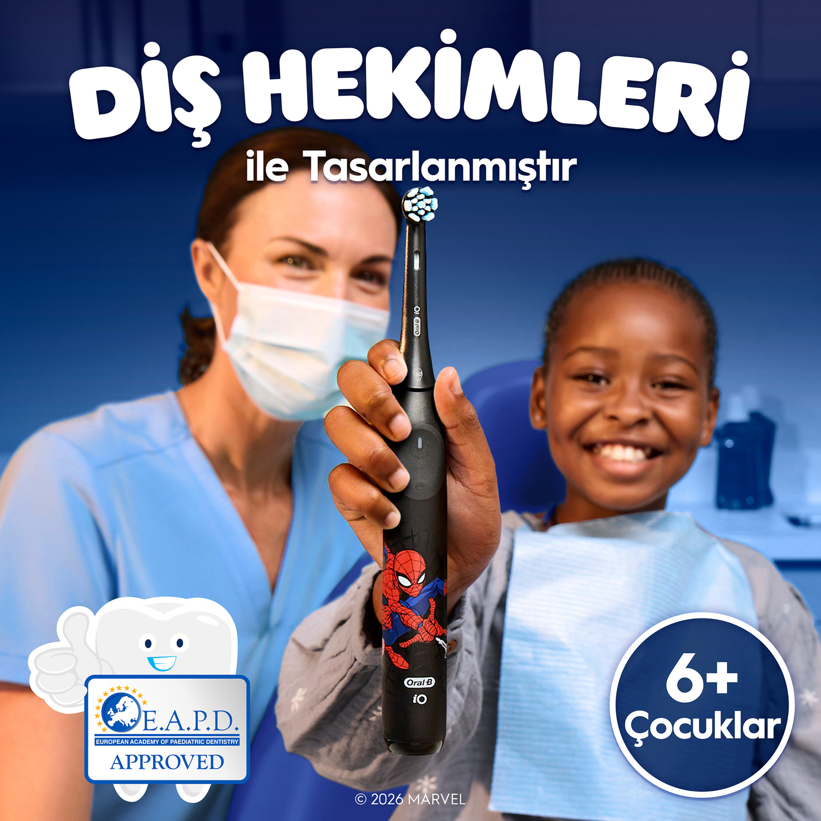 Oral-B iO Çocuk 6+ Spiderman Diş Fırçası Yedek Başlığı 4 Adet - Görsel 4