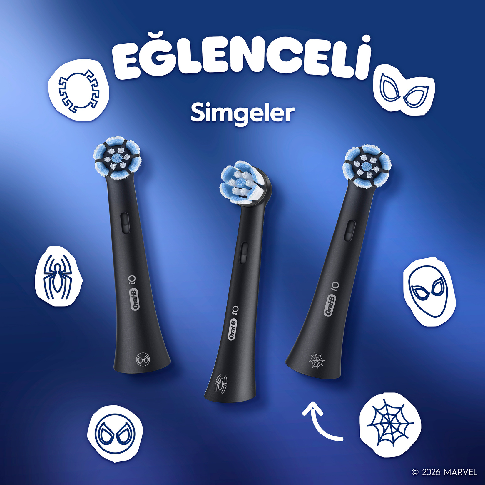 Oral-B iO Çocuk 6+ Spiderman Diş Fırçası Yedek Başlığı 4 Adet - Görsel 6