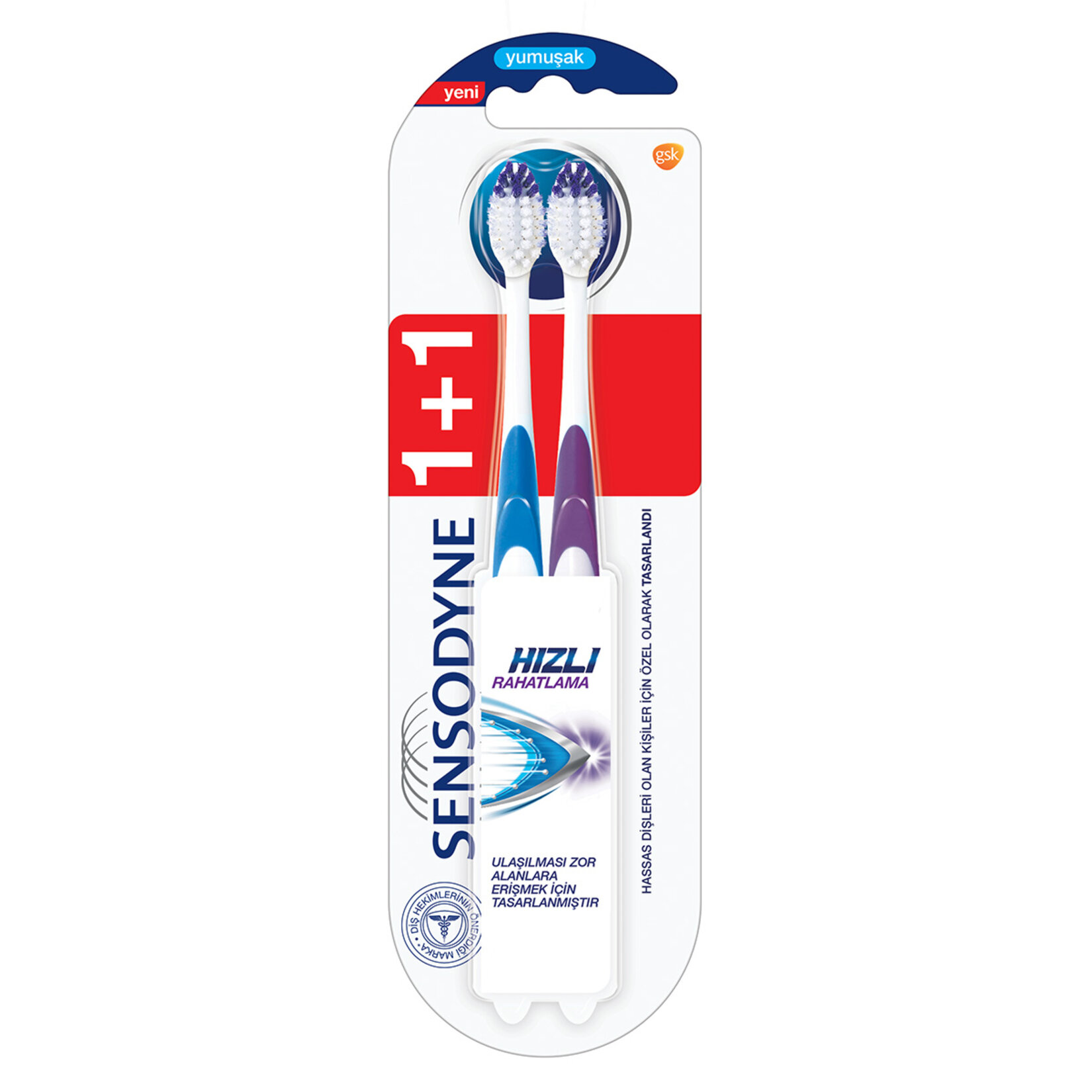 Sensodyne Hızlı Rahatlama 1+1 Diş Fırçası Yumuşak