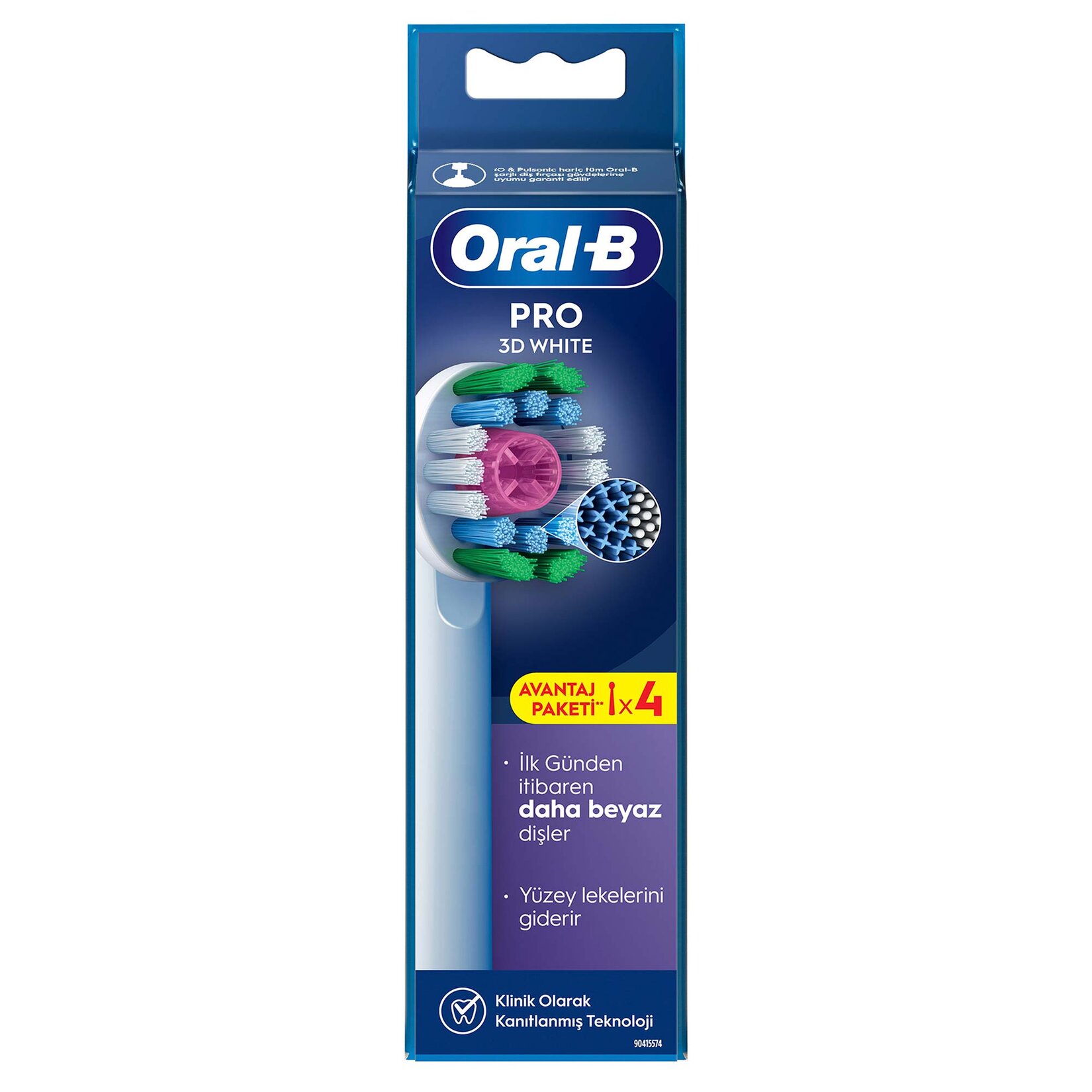 Oral-B Şarjlı Fırça Yedek Başlığı 3 Boyutlu Diş Fırçası 4'lü - Görsel 2
