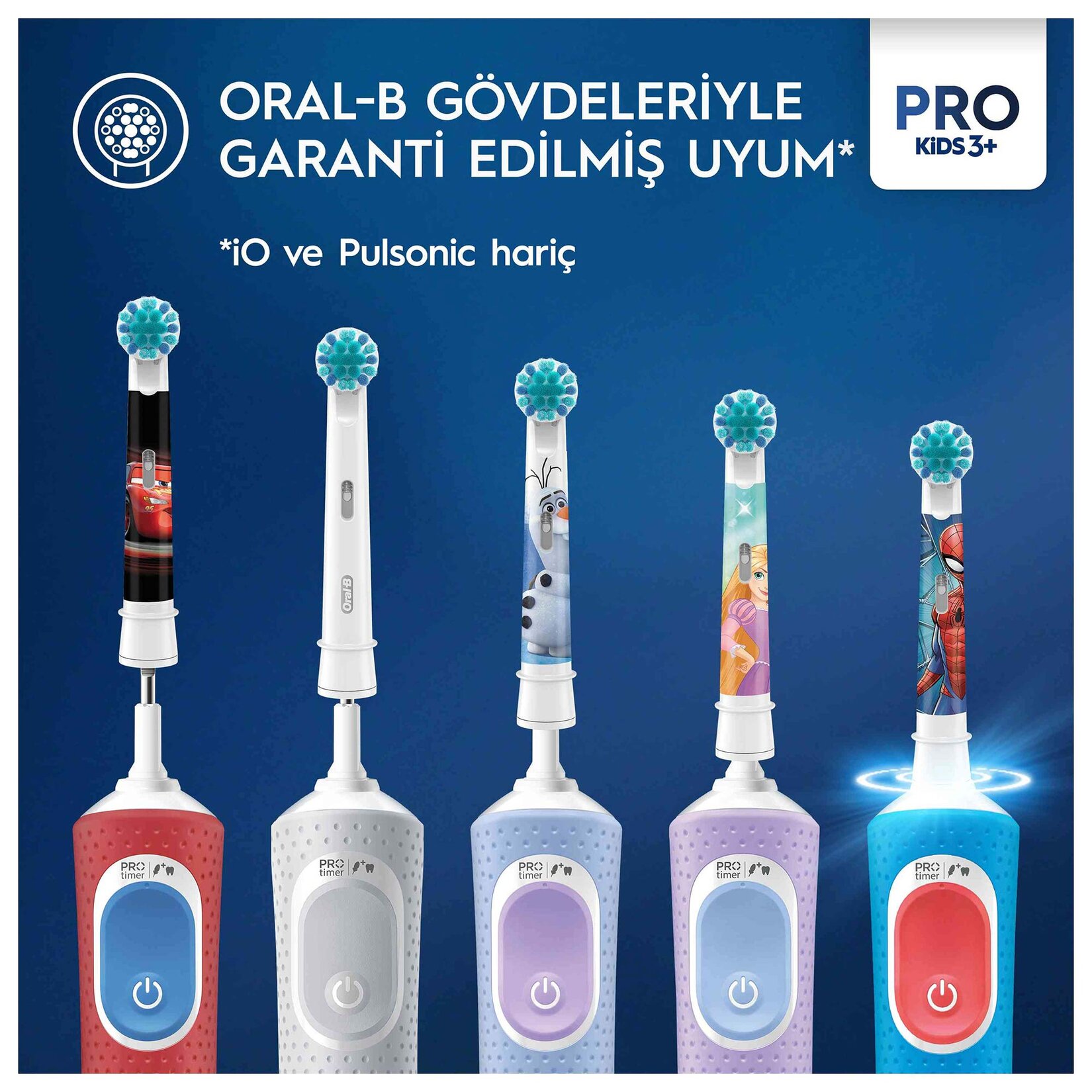 Oral-B Spiderman Şarjlı Diş Fırçası Yedek Başlığı Beyaz 2'li - Görsel 4