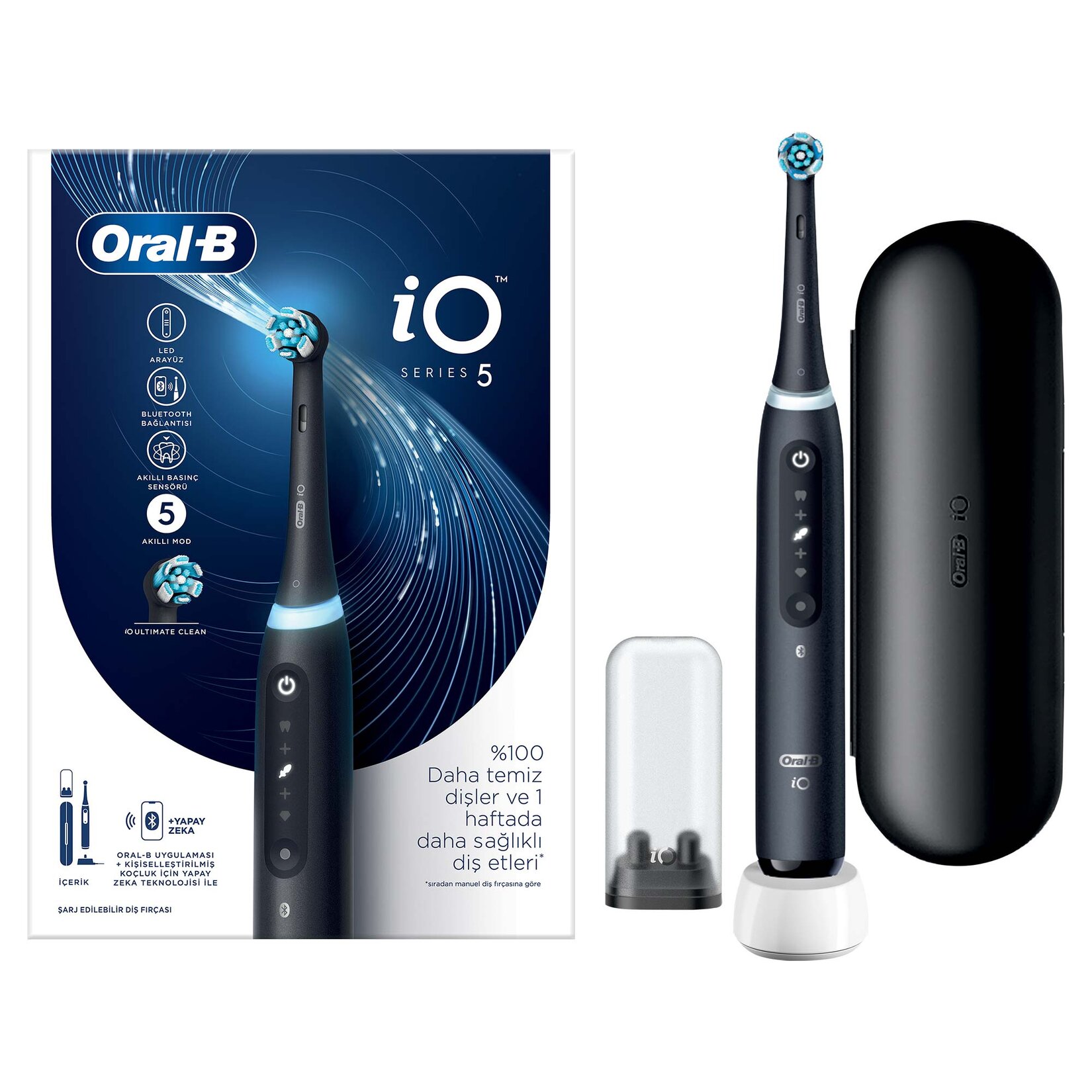 Oral-B İo5 Şarjlı Diş Fırçası Siyah - Görsel 2