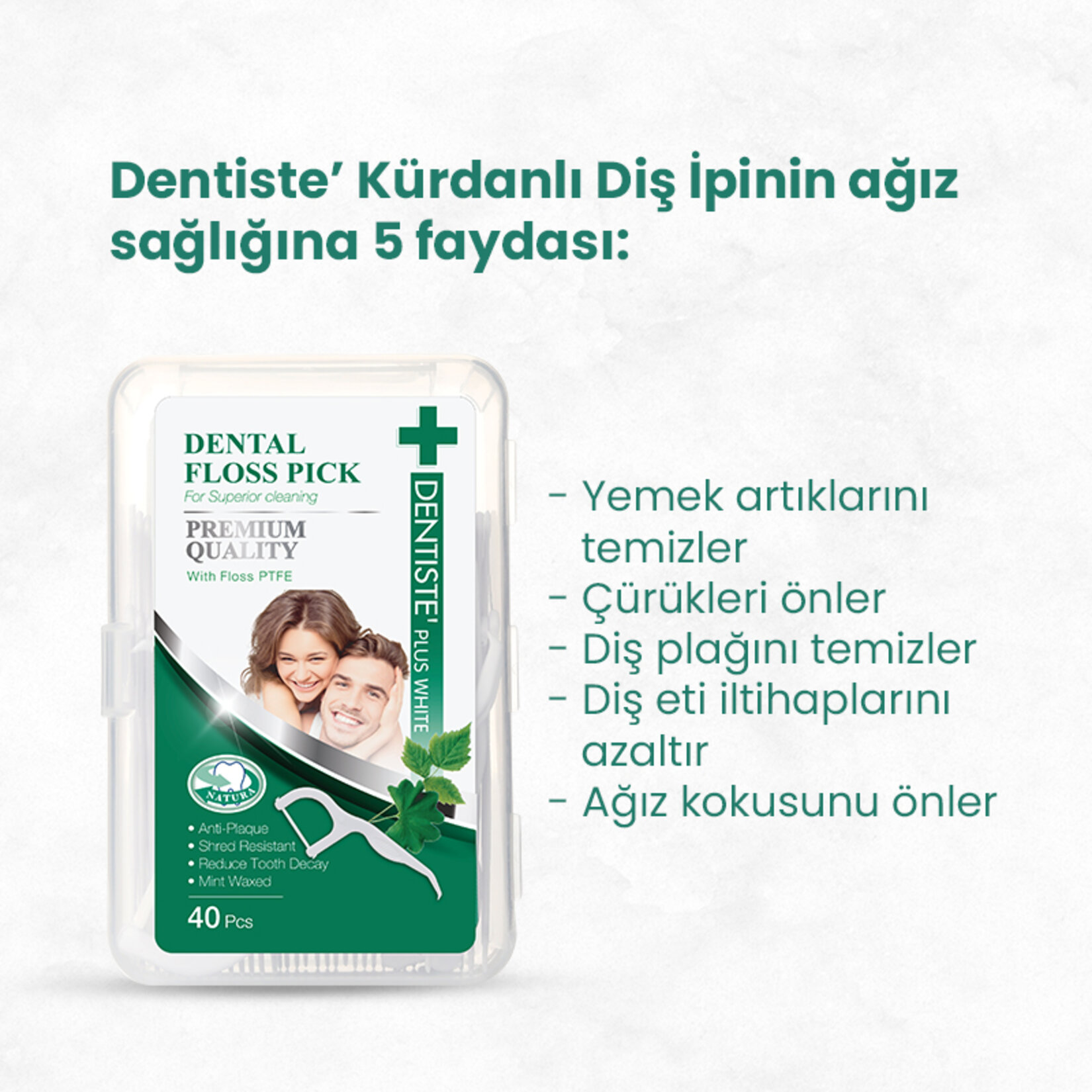 Dentiste Kürdanlı Diş İpi 40 Adet - Görsel 3