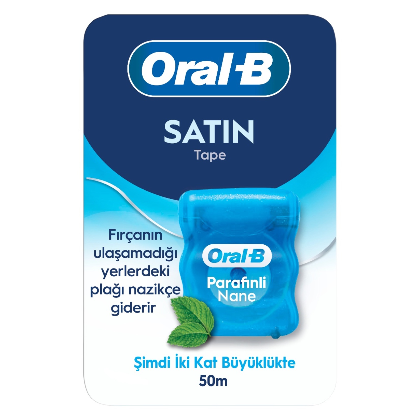 Oral-B Satin Tape Diş İpi Nane Aroması 50 M - Görsel 1