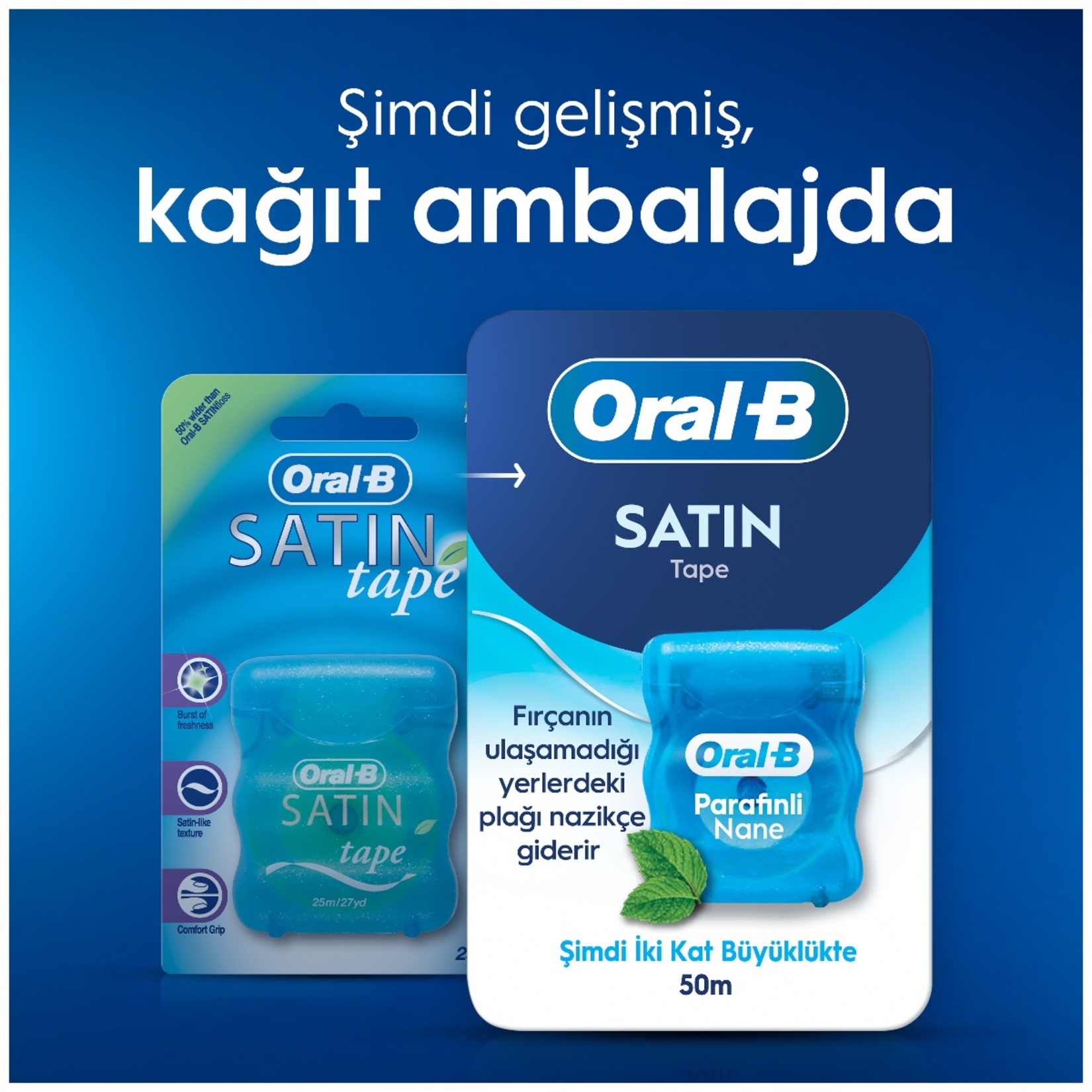 Oral-B Satin Tape Diş İpi Nane Aroması 50 M - Görsel 5