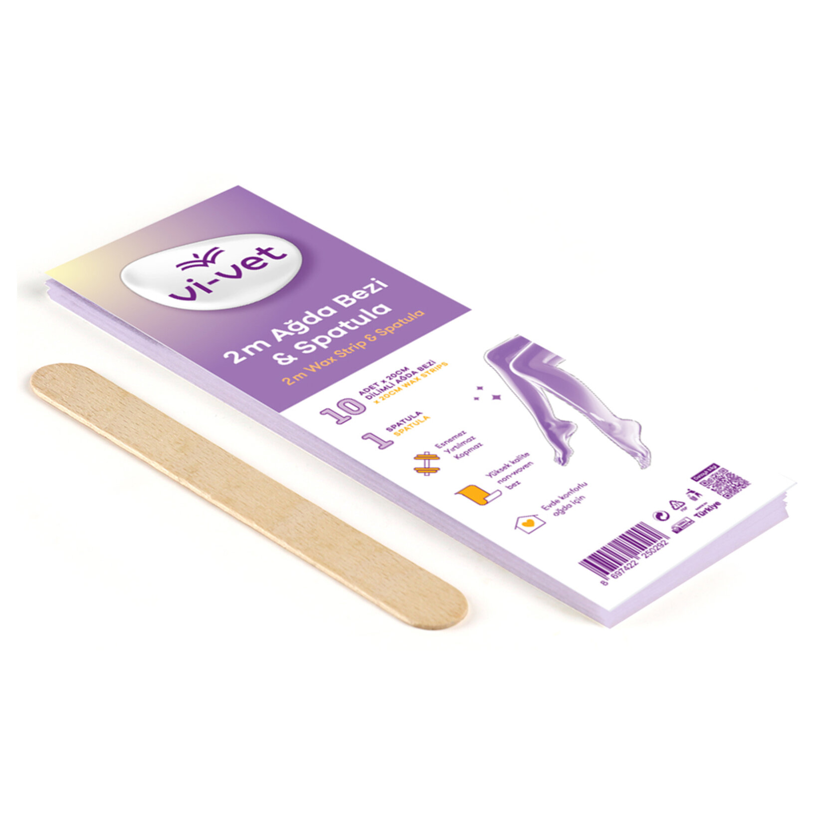 Vi-Vet Spatula ve Ağda Bezi 2 Metre - Görsel 1