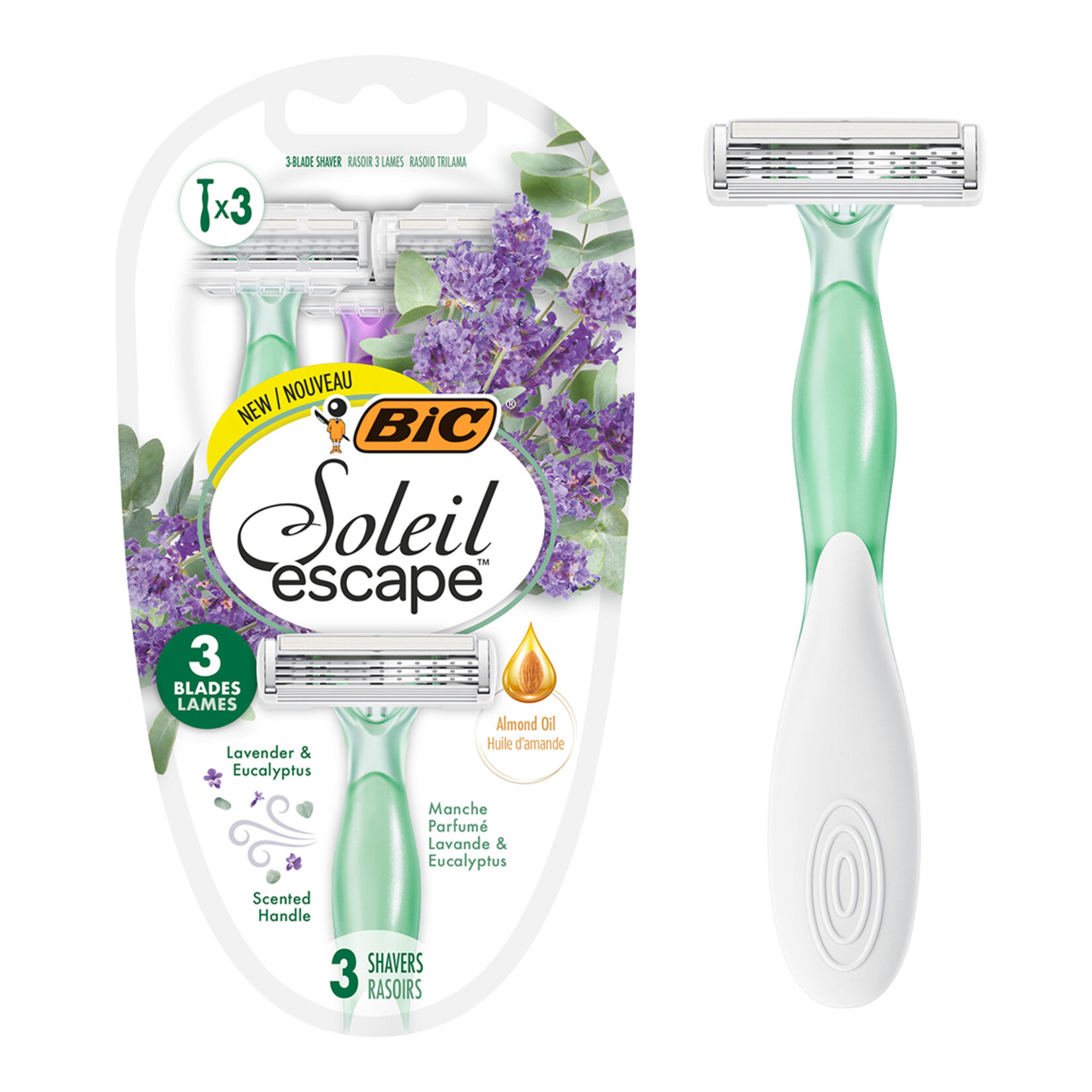 Bic Miss Soleil Escape Lavanta Kadın Tıraş Bıçağı 3'lü - Görsel 1