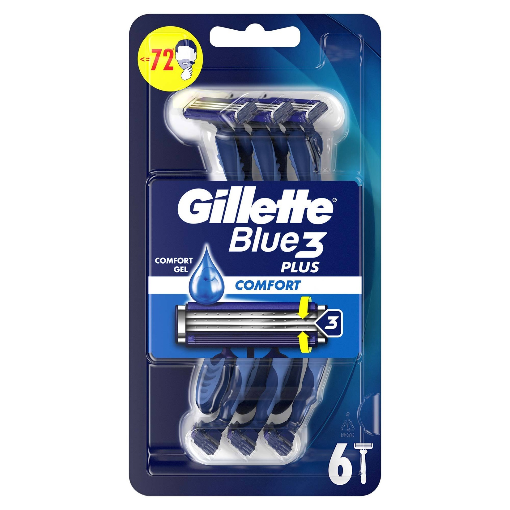 Gillette Blue3 Plus Comfort Tıraş Bıçağı 6'lı - Görsel 2