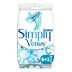 Gillette Simply Venus Kullan At Kadın Tıraş Bıçağı 8 Adet (6+2) - Görsel 1