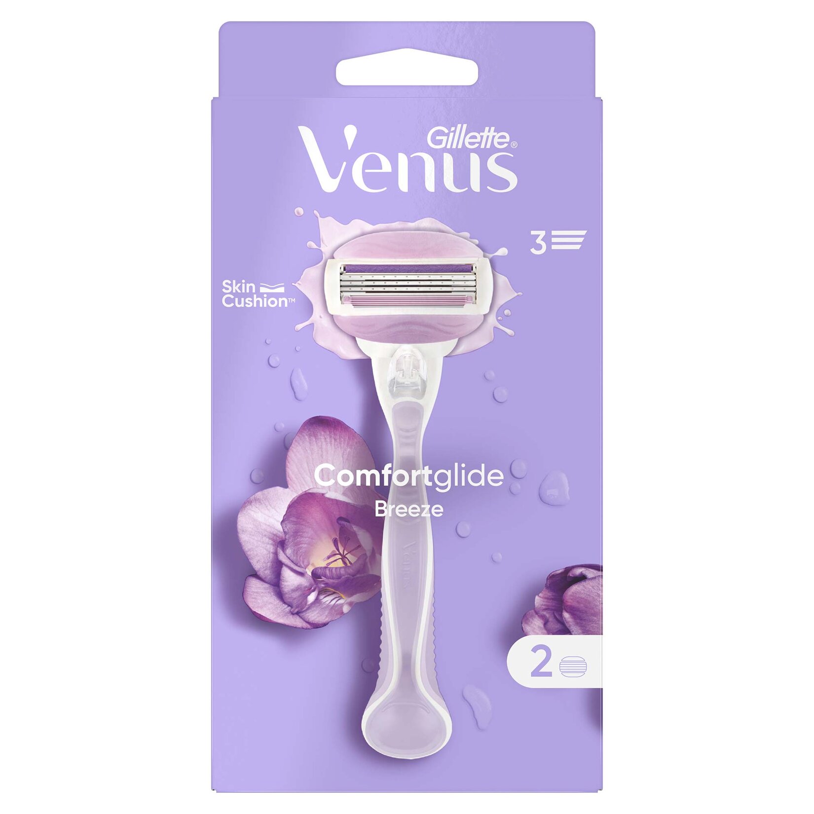 Gillette Venus Comfortglide Breeze Tıraş Makinesi + 2 Adet Yedek Başlık - Görsel 1