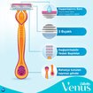 Gillette Simply Venus 3 Tıraş Makinesi + 3 Yedek Tıraş Bıçağı - Görsel 4