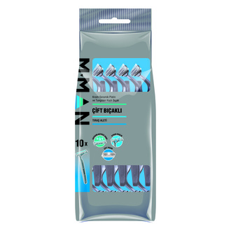 M Man Çift Bıçaklı Tıraş Aleti 10'lu Poşet