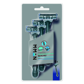 M Man 3 Bıçaklı Tıraş Aleti 6'lı Blister 