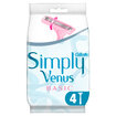 Gillette Simply Venus 3 Basic Kullan At Kadın Tıraş Bıçağı 4 Adet - Görsel 1