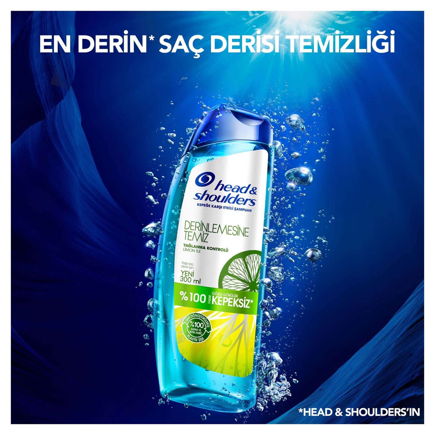 Head & Shoulders Derinlemesine Temiz Şampuan Yağlanma Kontrolü 300 Ml - Görsel 3