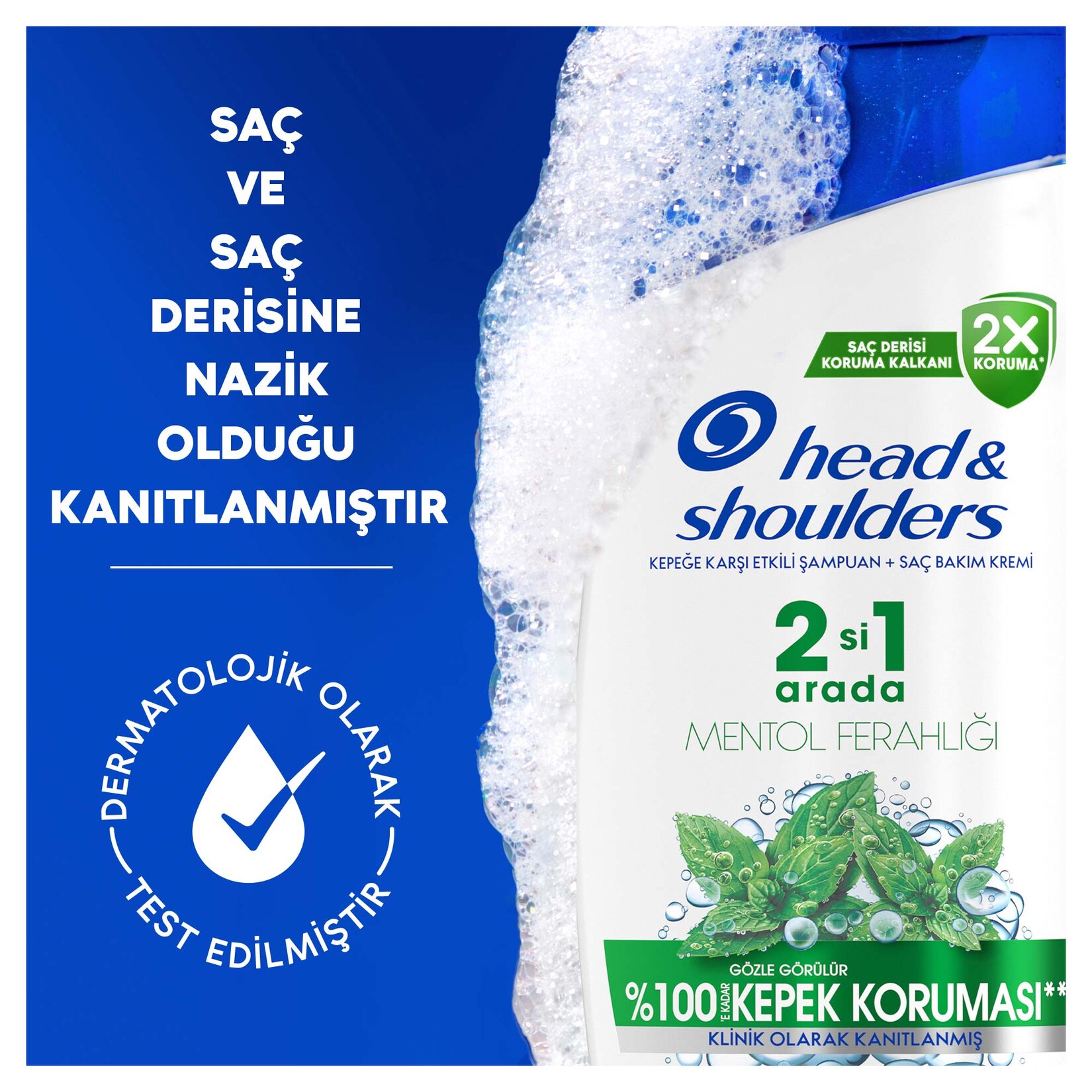 Head & Shoulders Şampuan Mentol Ferahlığı 2in1 330 Ml - Görsel 6