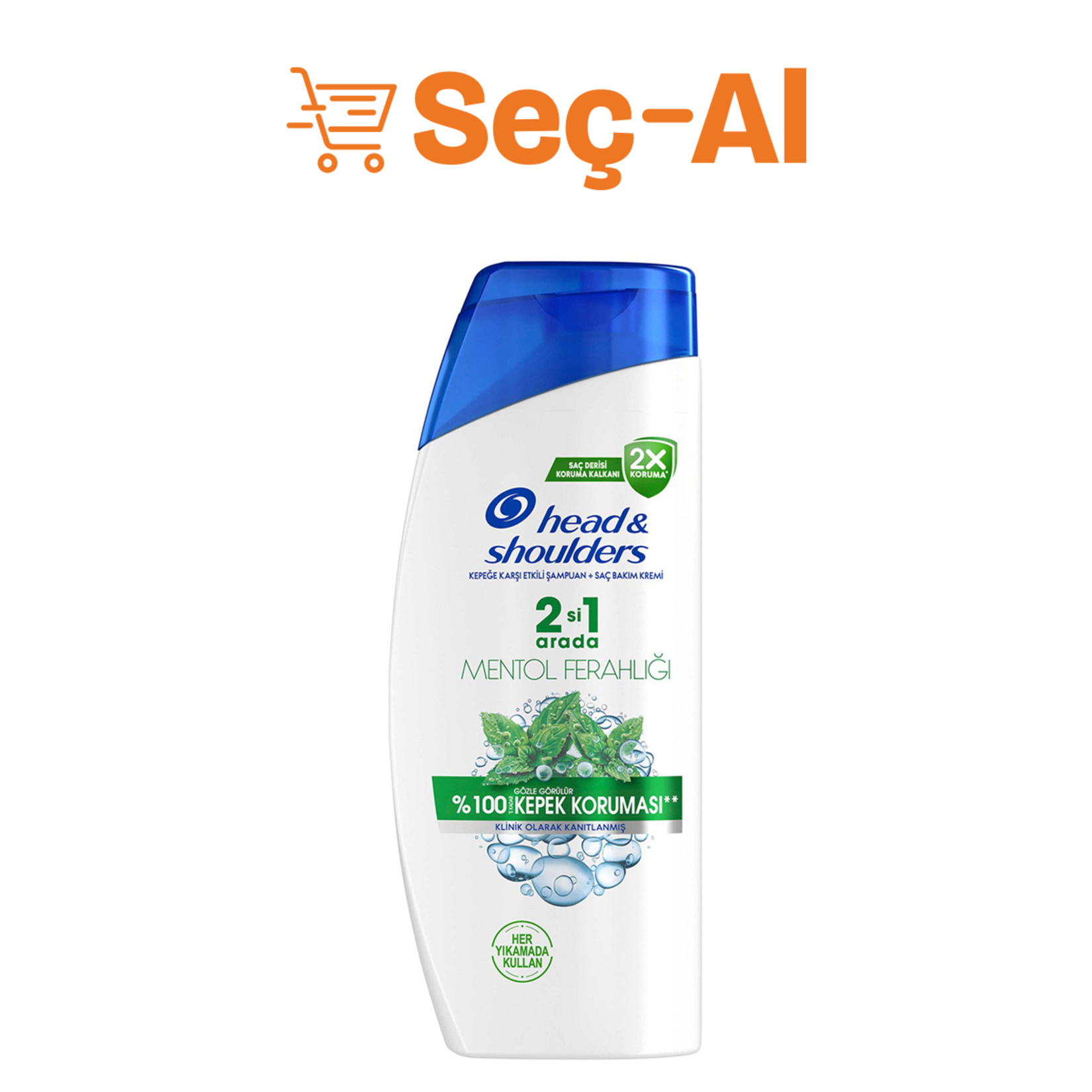 Head & Shoulders Şampuan Mentol Ferahlığı 2in1 625 Ml - Görsel 1
