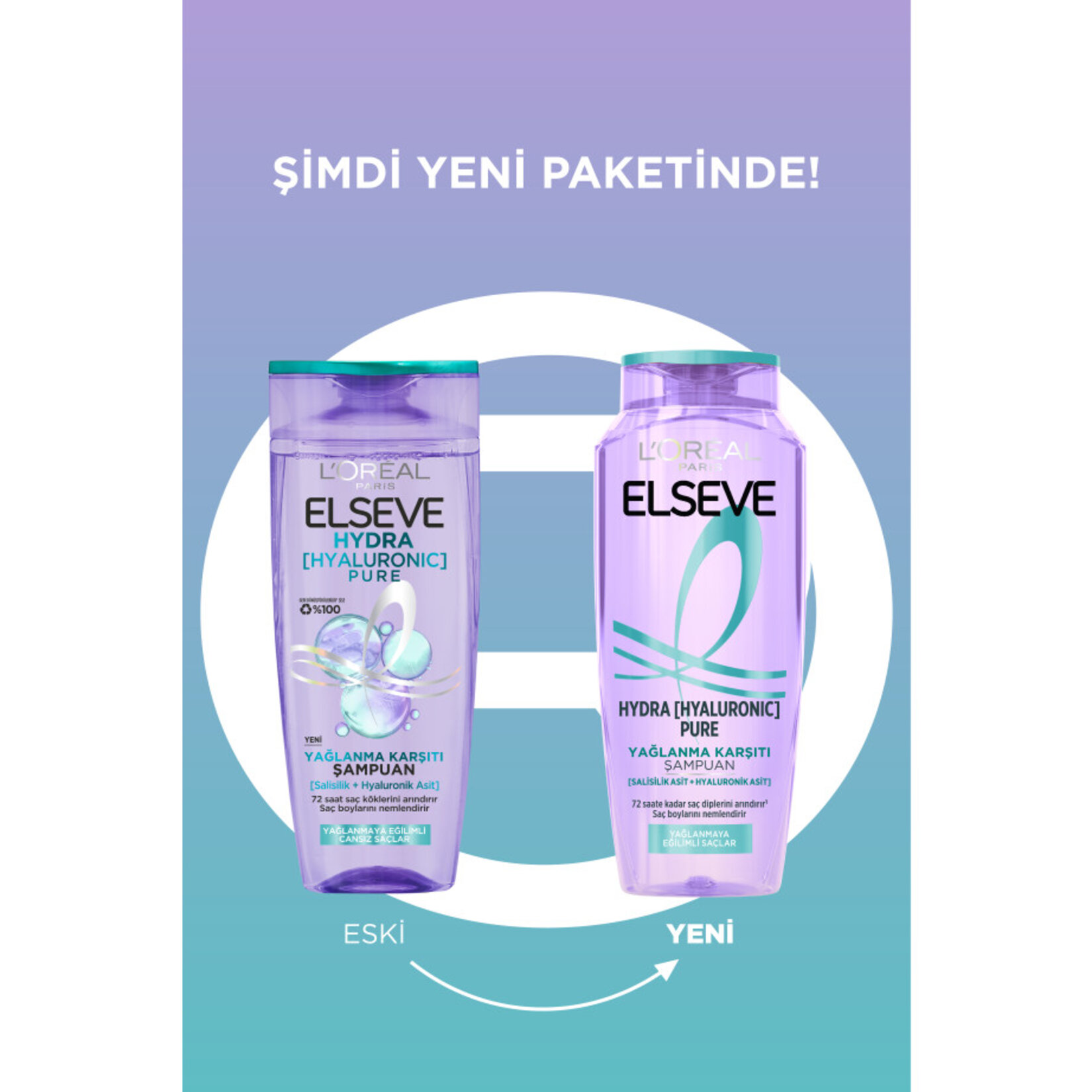 L'Oréal Paris Elseve Hydra [Hyaluronic] Pure Salisilik Asit İçeren Yağlanma Karşıtı Arındırıcı Şampuan 300 Ml - Görsel 6